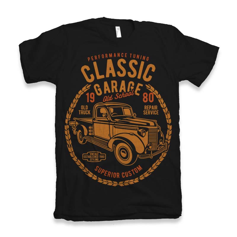 Classic Garage Men's Bamboo Viscose/Organic Cotton Short Sleeve Graphic T-Shirt - Image 2