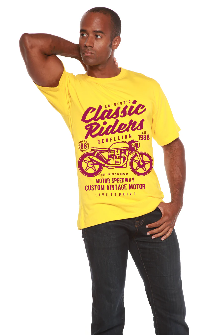 Classic Riders Men's Bamboo Viscose/Organic Cotton Short Sleeve Graphic T-Shirt - Image 8