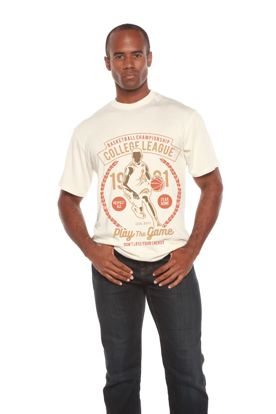 College League Men's Bamboo Viscose/Organic Cotton Short Sleeve Graphic T-Shirt - Image 11