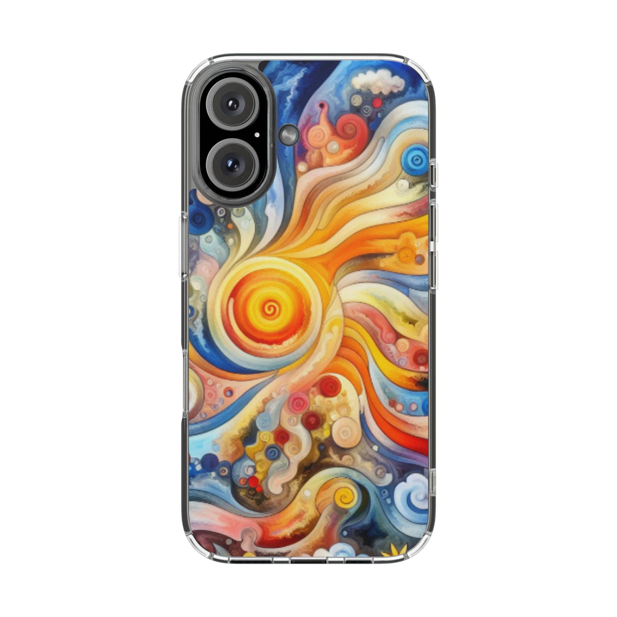 Colorful Abstract Swirl Clear Phone Case - Image 20