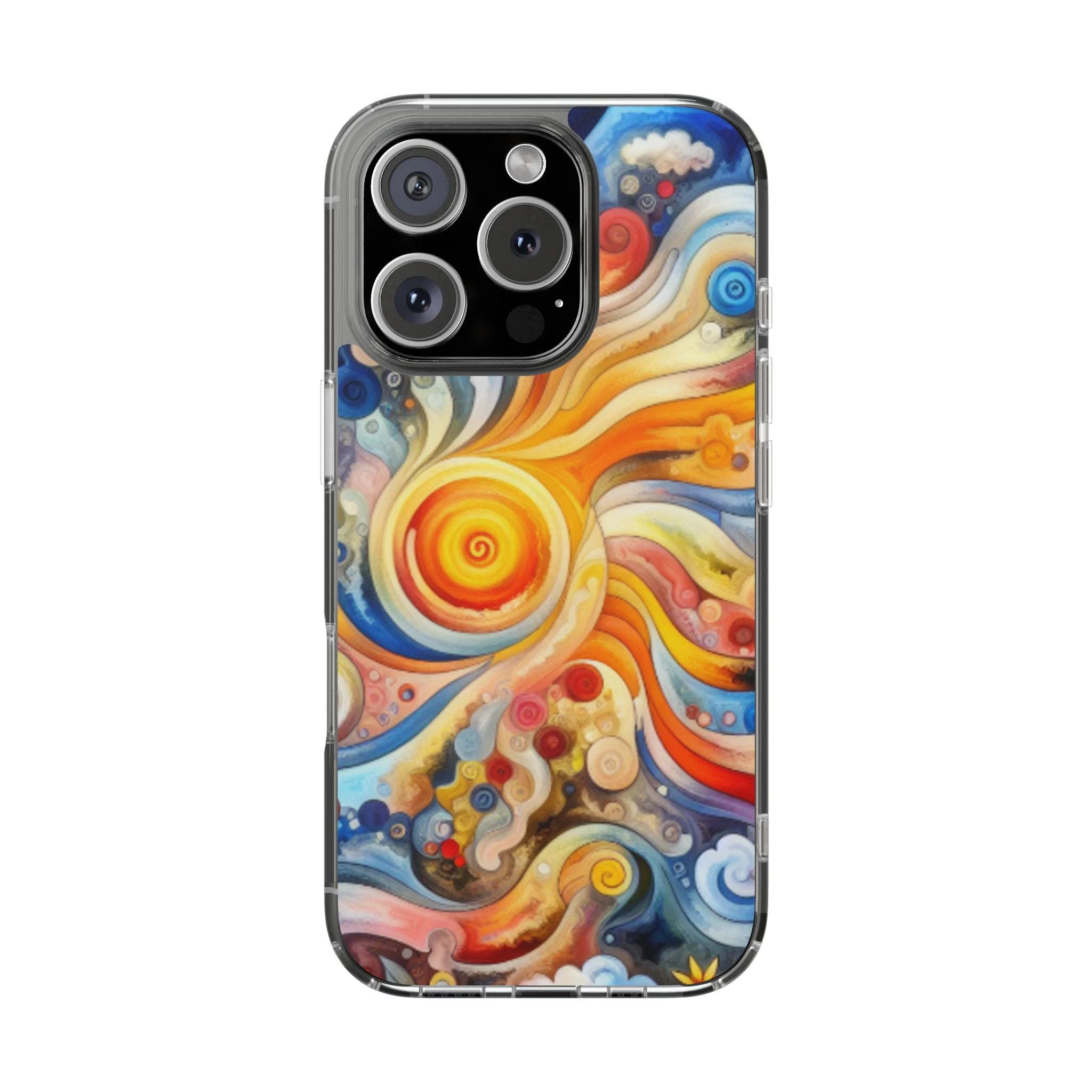 Colorful Abstract Swirl Clear Phone Case - Image 21