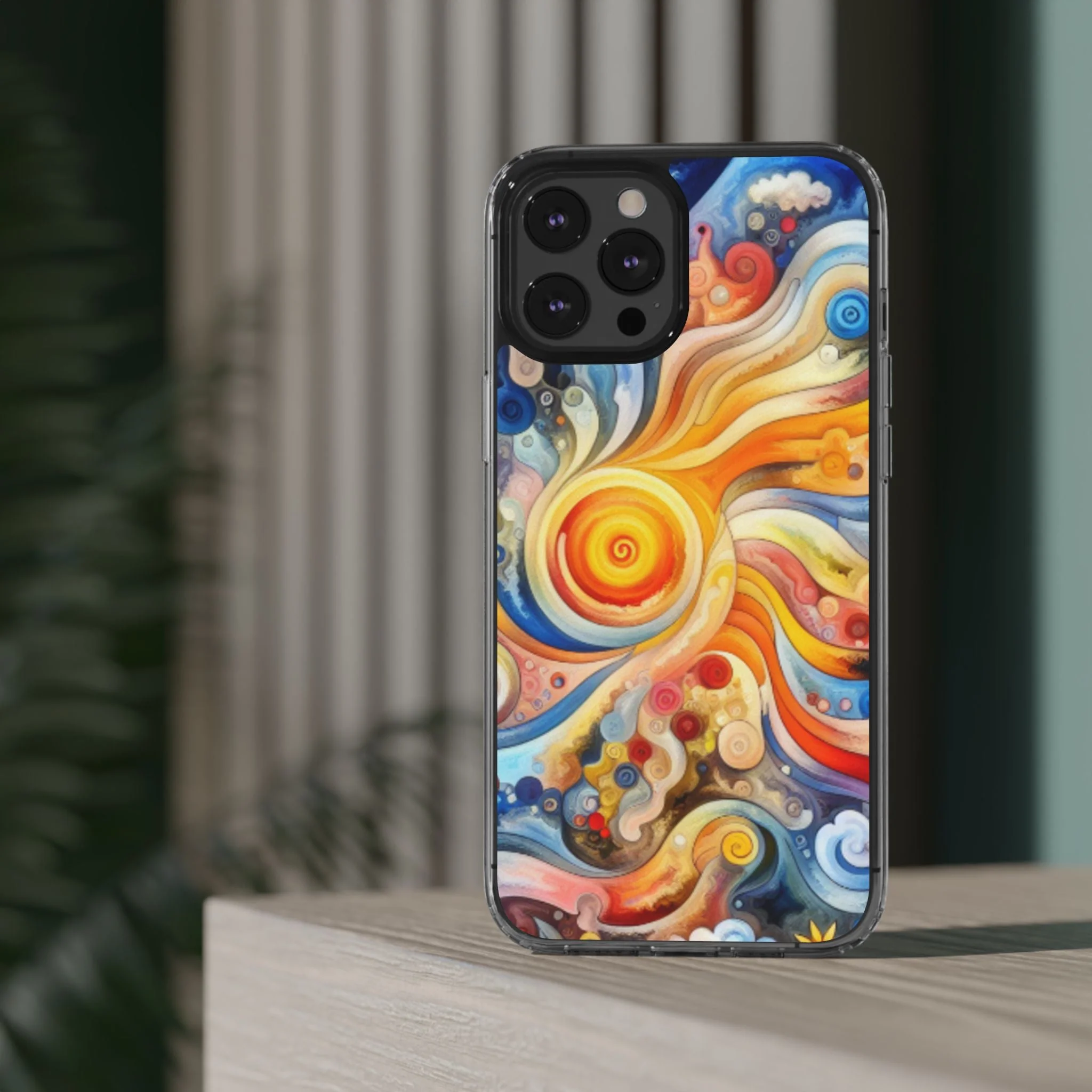 Colorful Abstract Swirl Clear Phone Case - Image 38