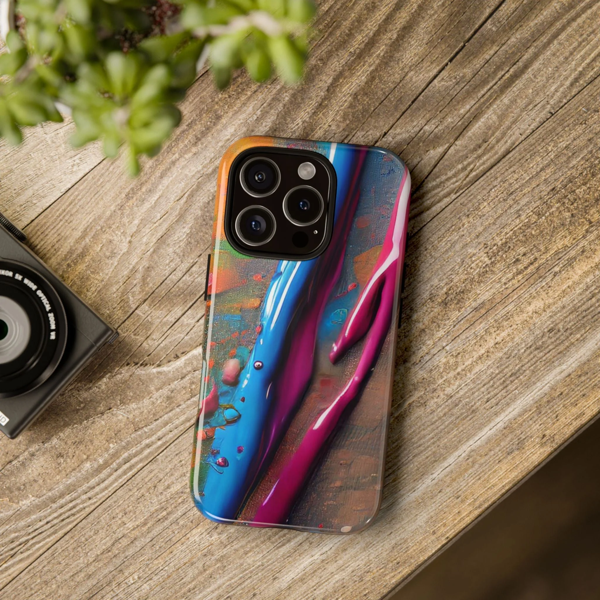 Colorful Artistic Paint Splatter Tough Phone Case - Image 111