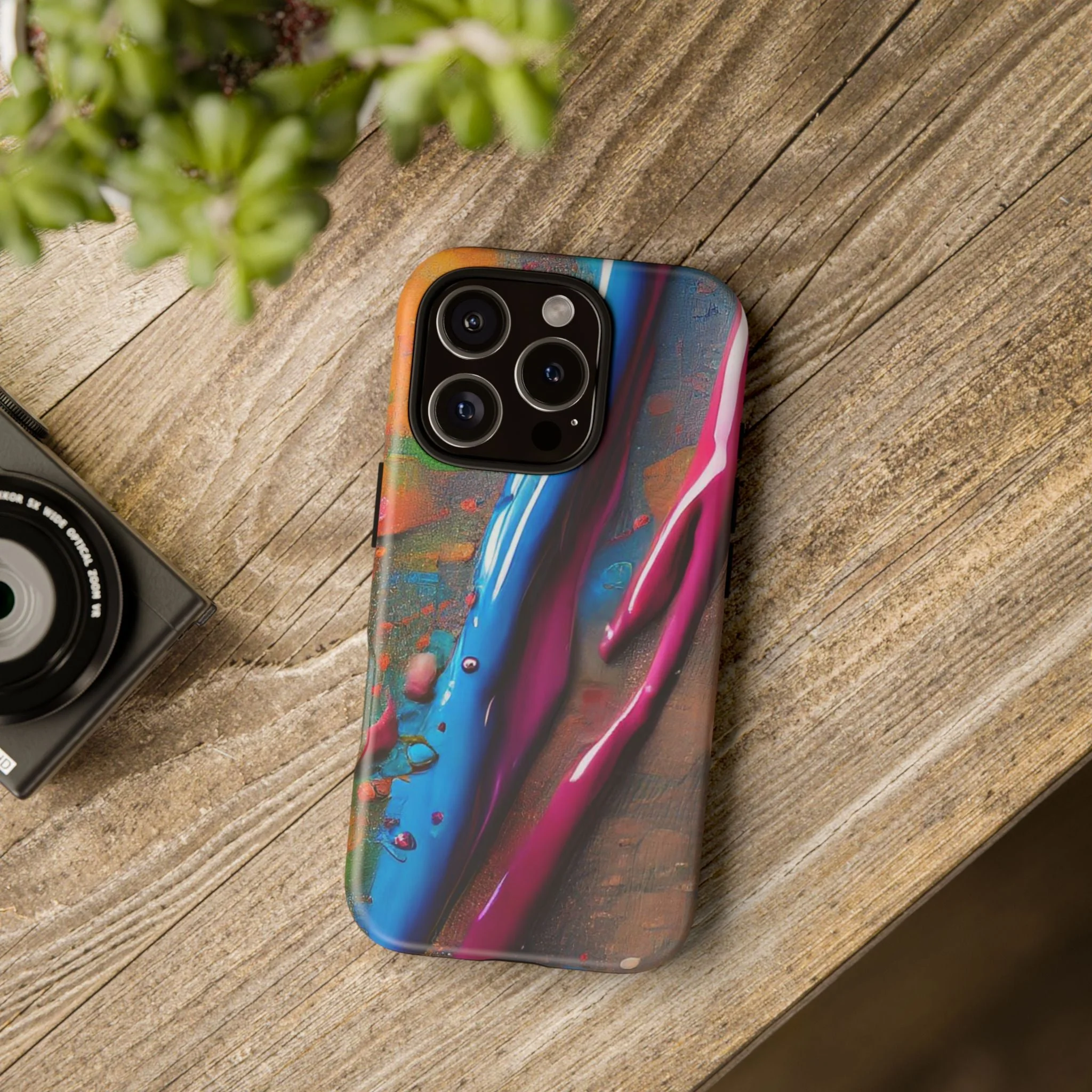 Colorful Artistic Paint Splatter Tough Phone Case - Image 114