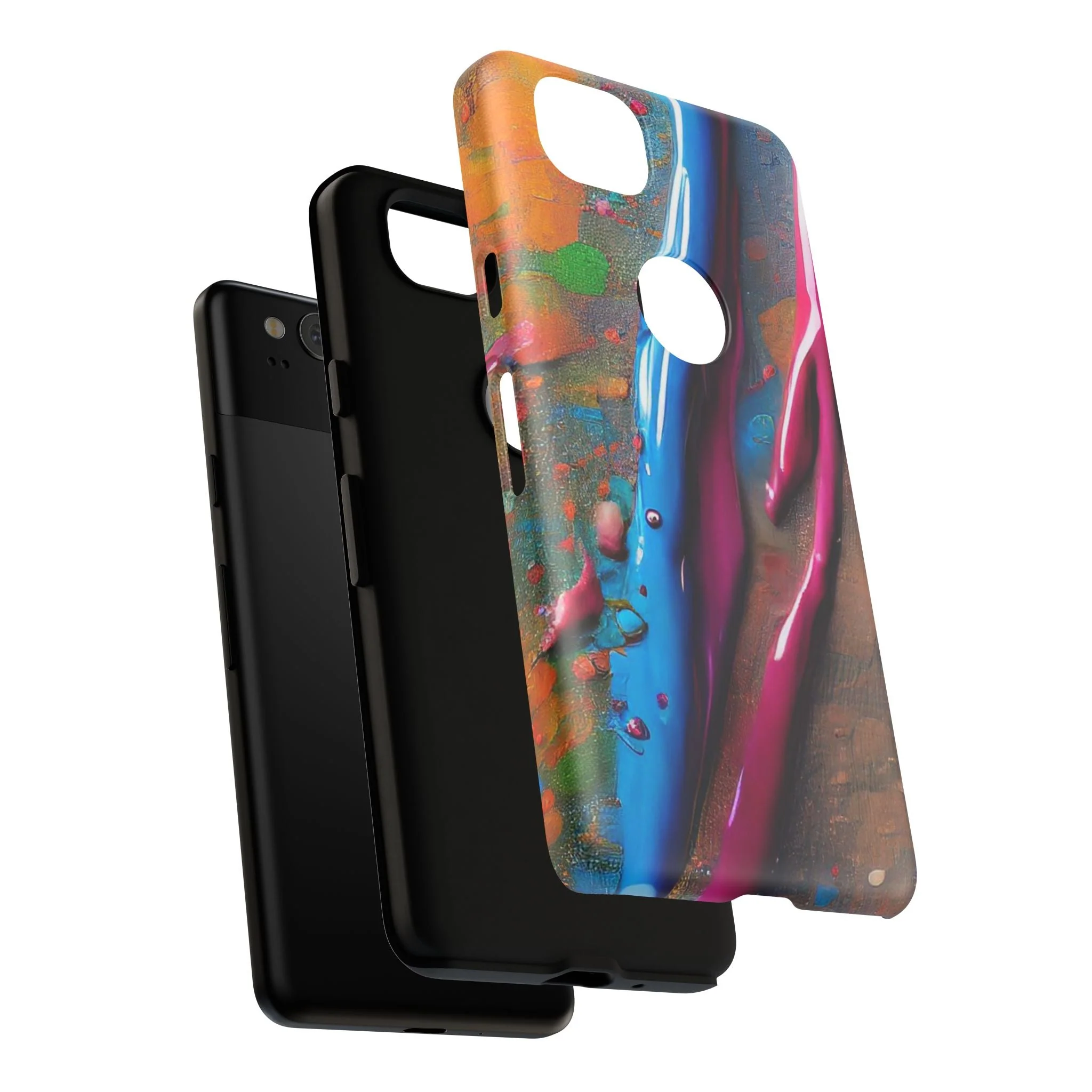 Colorful Artistic Paint Splatter Tough Phone Case - Image 122