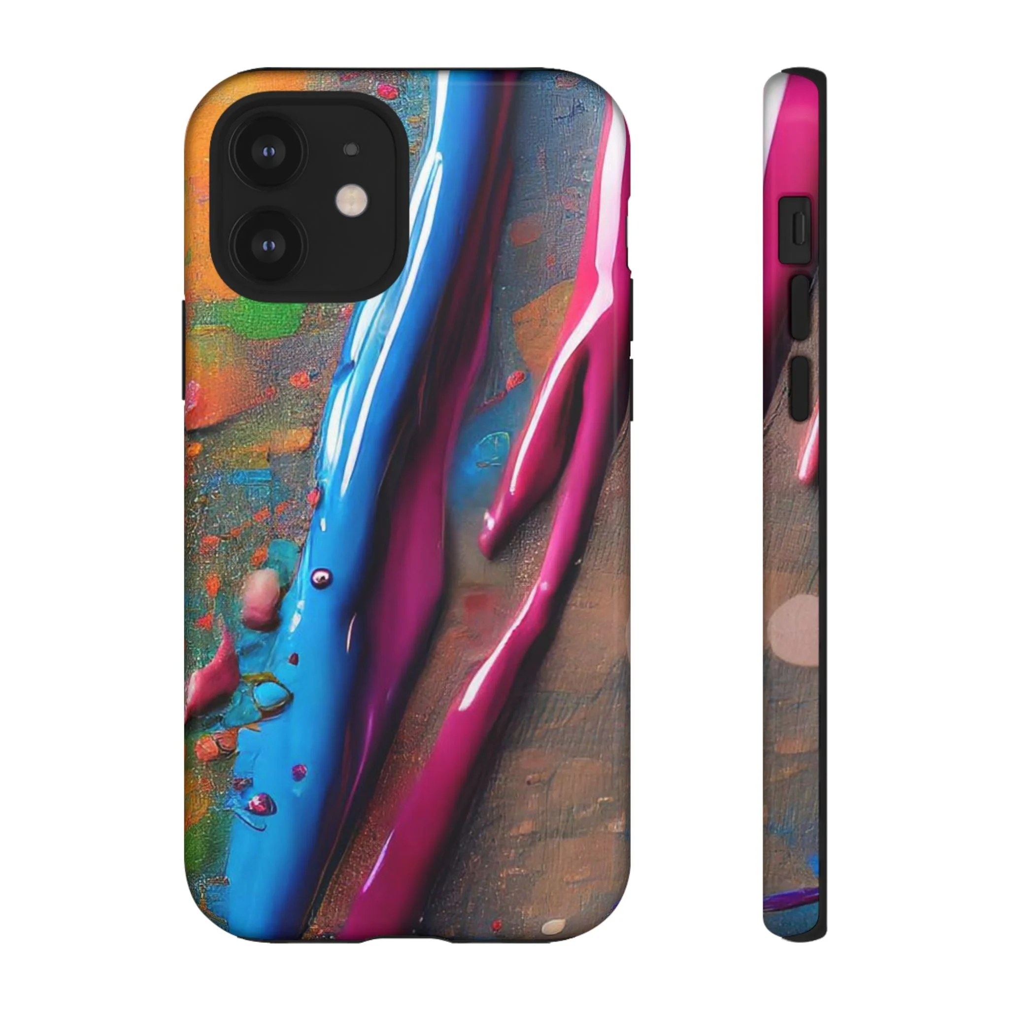 Colorful Artistic Paint Splatter Tough Phone Case - Image 16