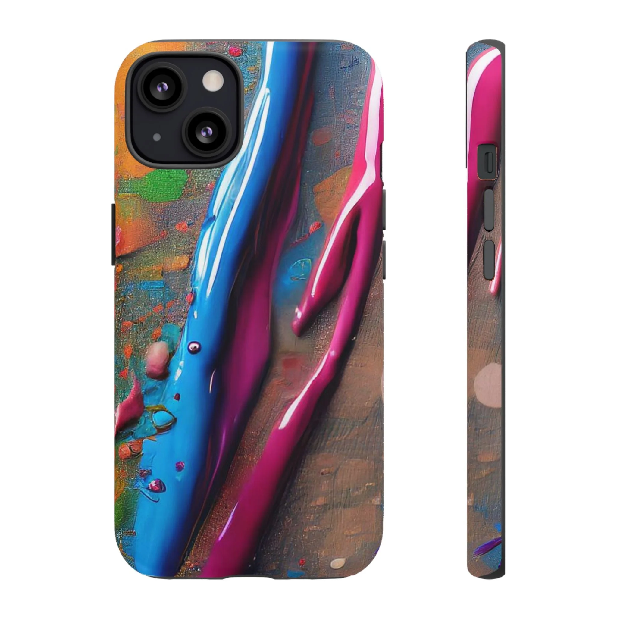 Colorful Artistic Paint Splatter Tough Phone Case - Image 19