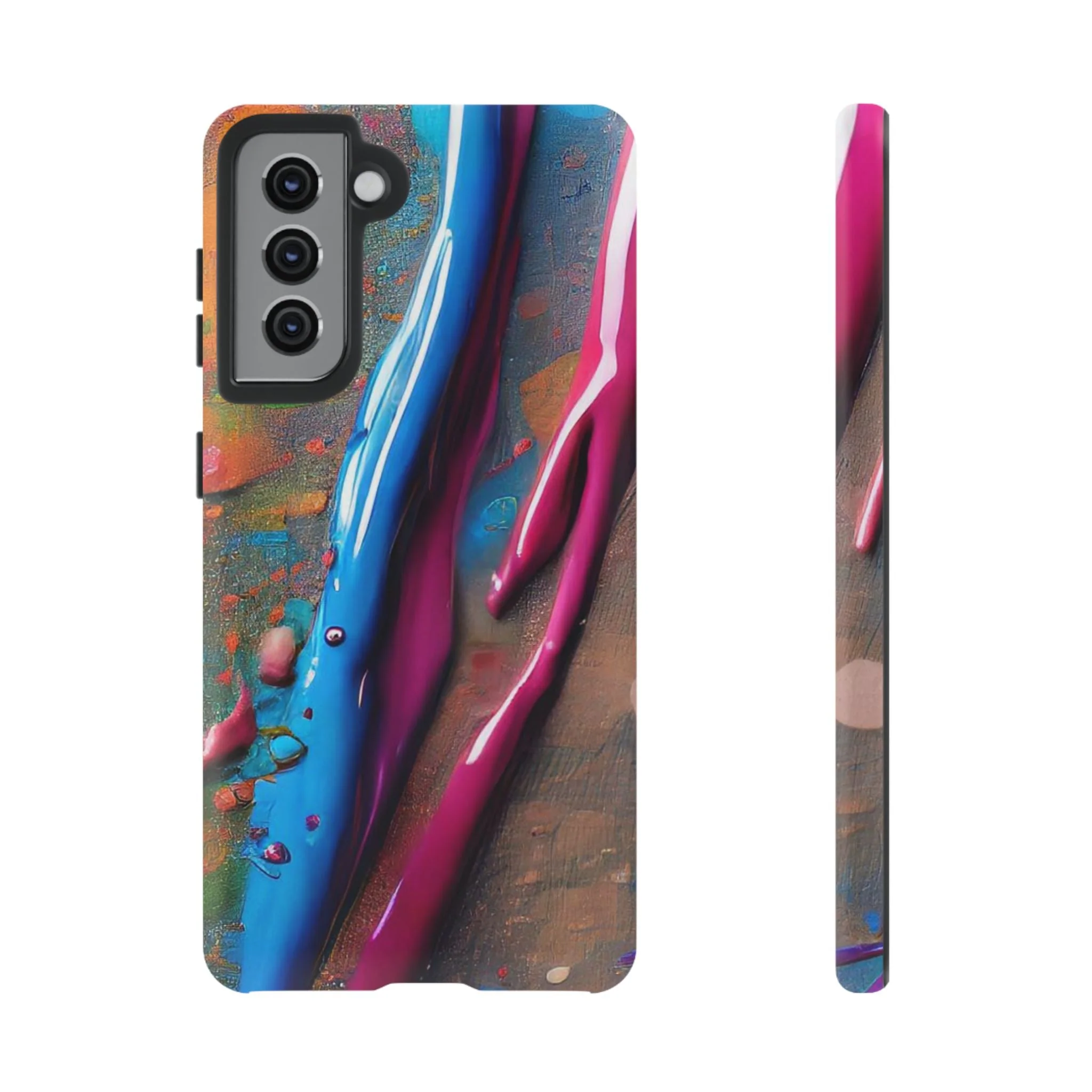 Colorful Artistic Paint Splatter Tough Phone Case - Image 21