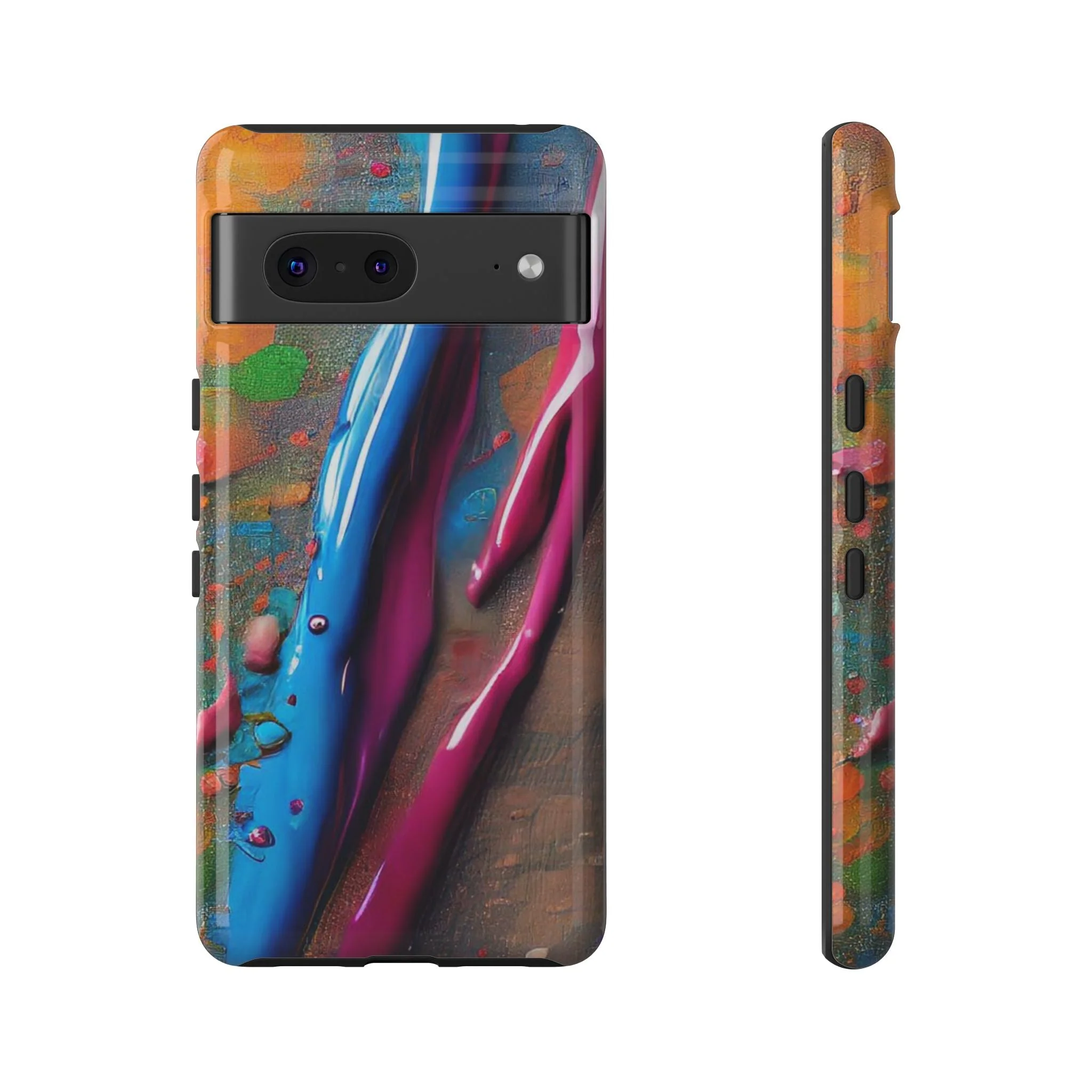 Colorful Artistic Paint Splatter Tough Phone Case - Image 30