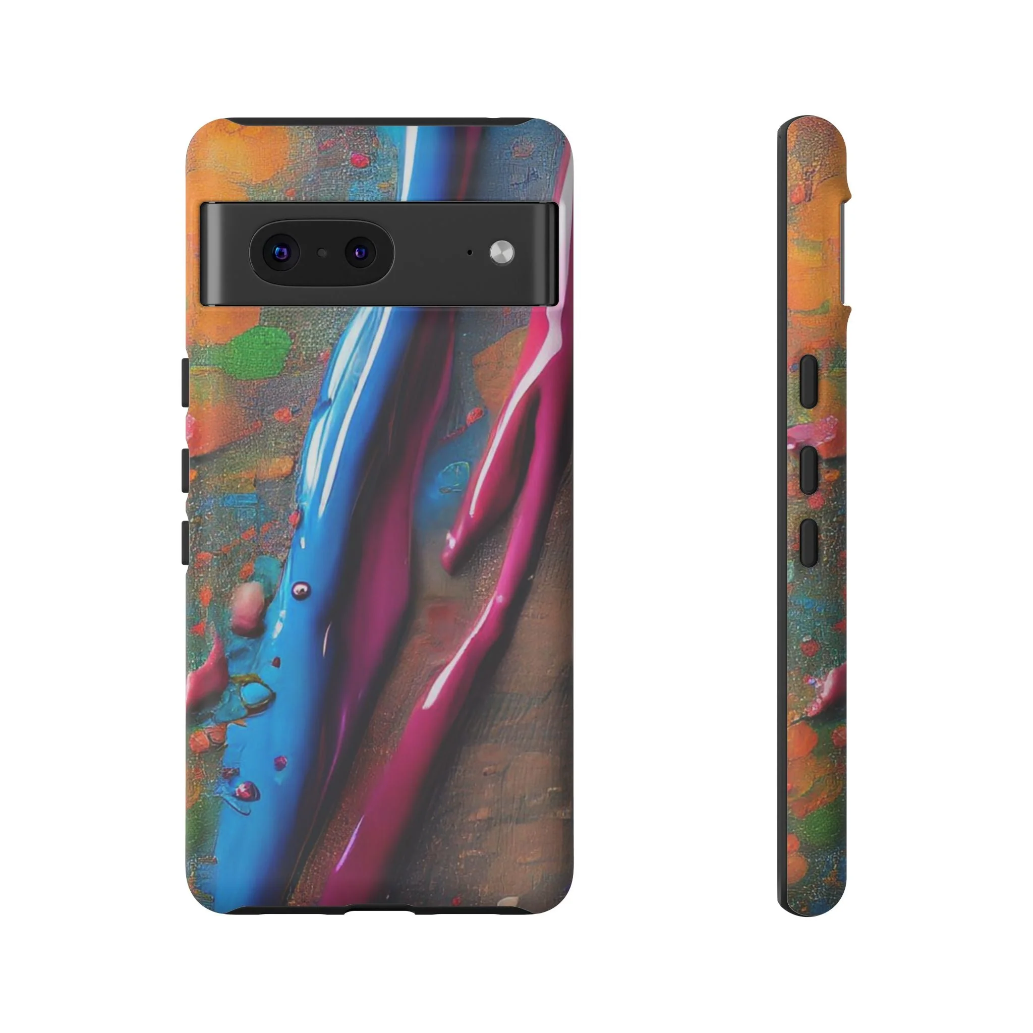 Colorful Artistic Paint Splatter Tough Phone Case - Image 31