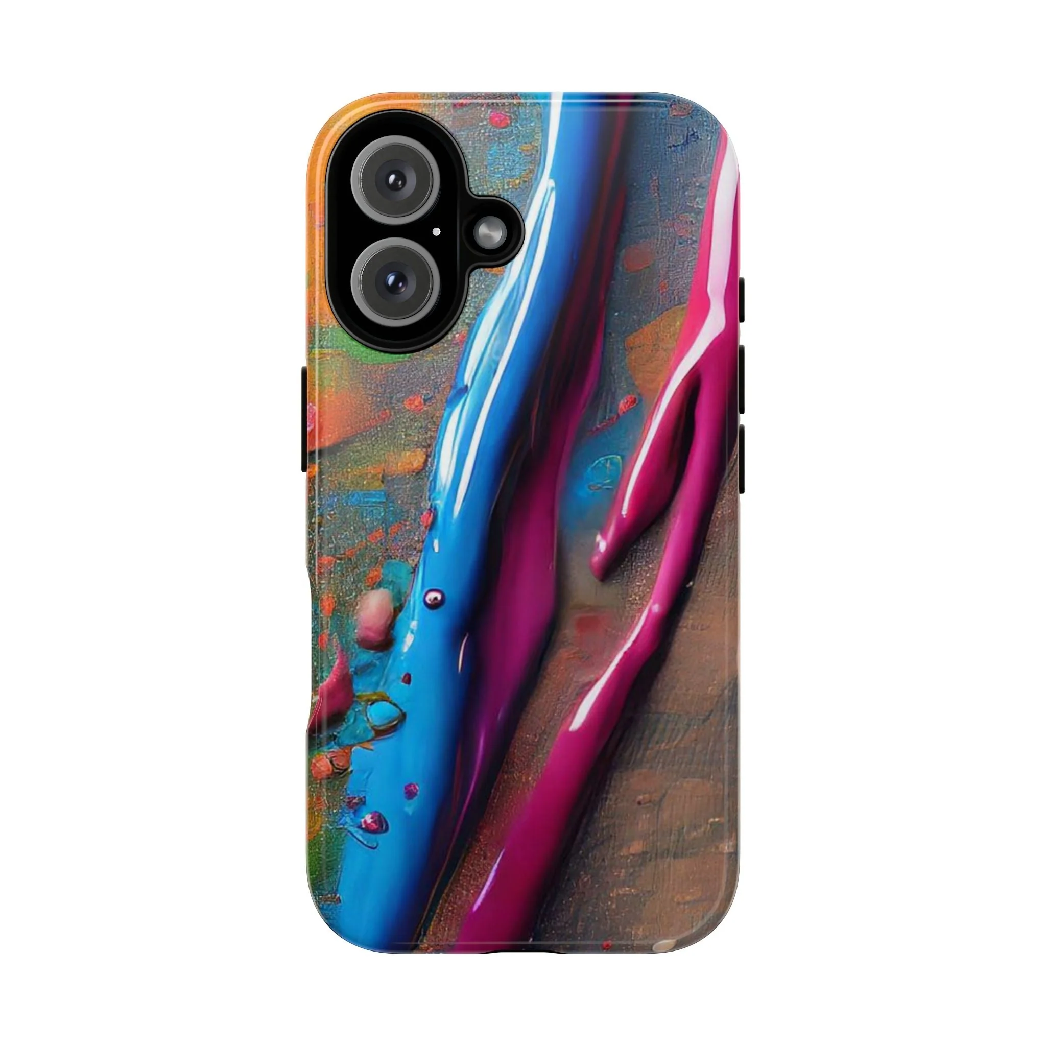 Colorful Artistic Paint Splatter Tough Phone Case - Image 37