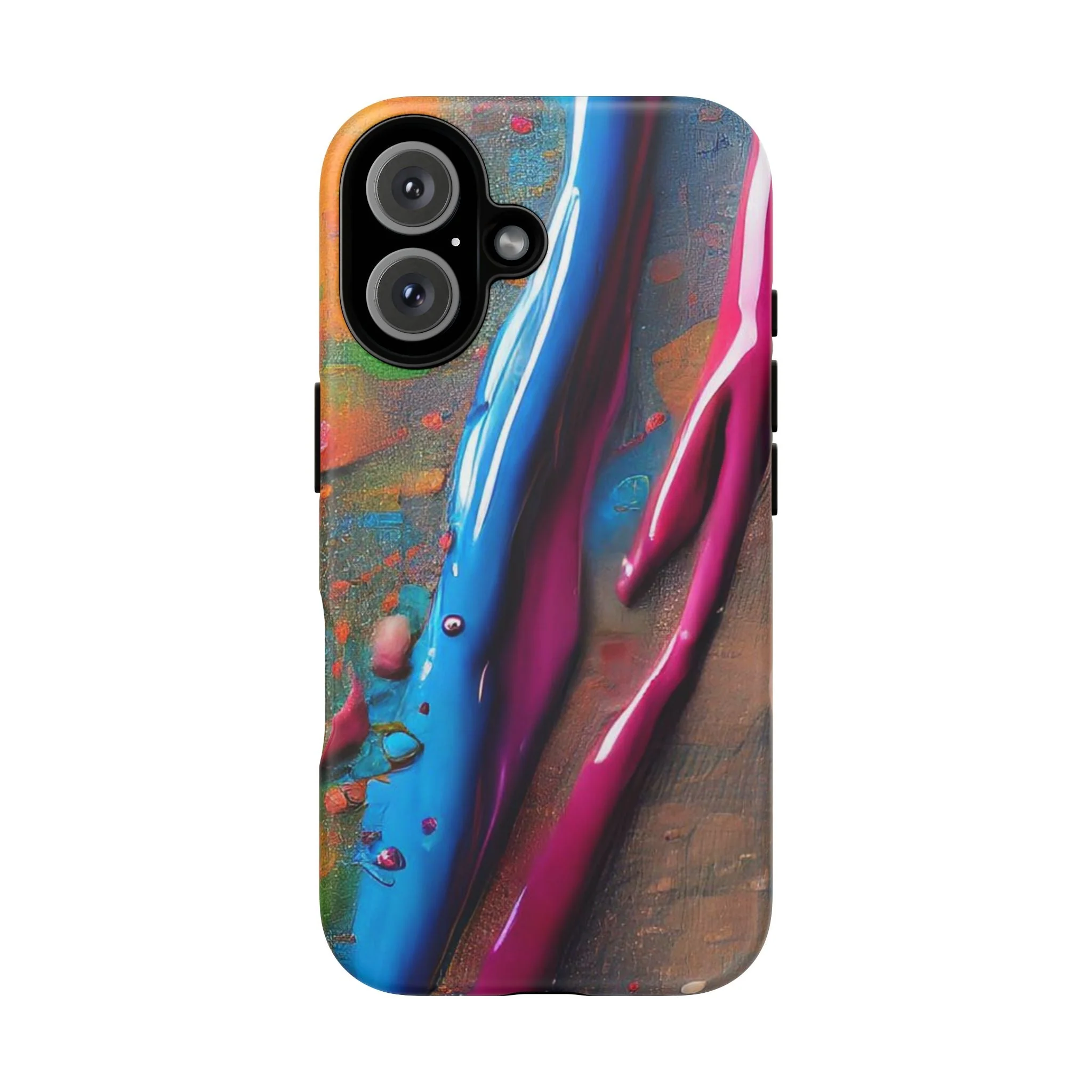 Colorful Artistic Paint Splatter Tough Phone Case - Image 38