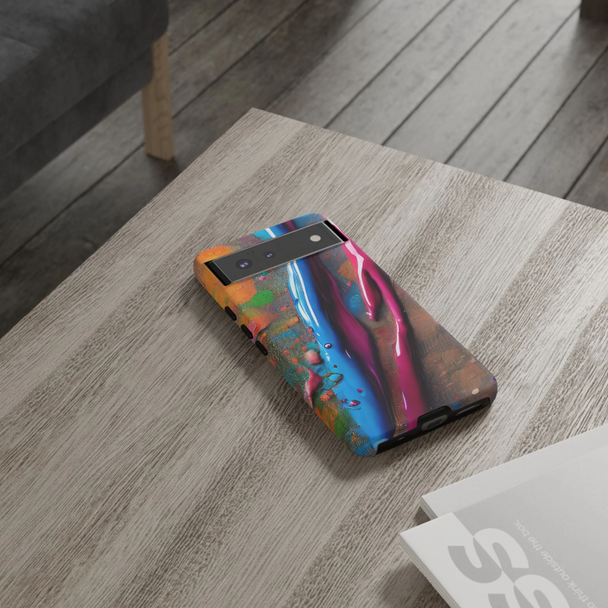 Colorful Artistic Paint Splatter Tough Phone Case - Image 62