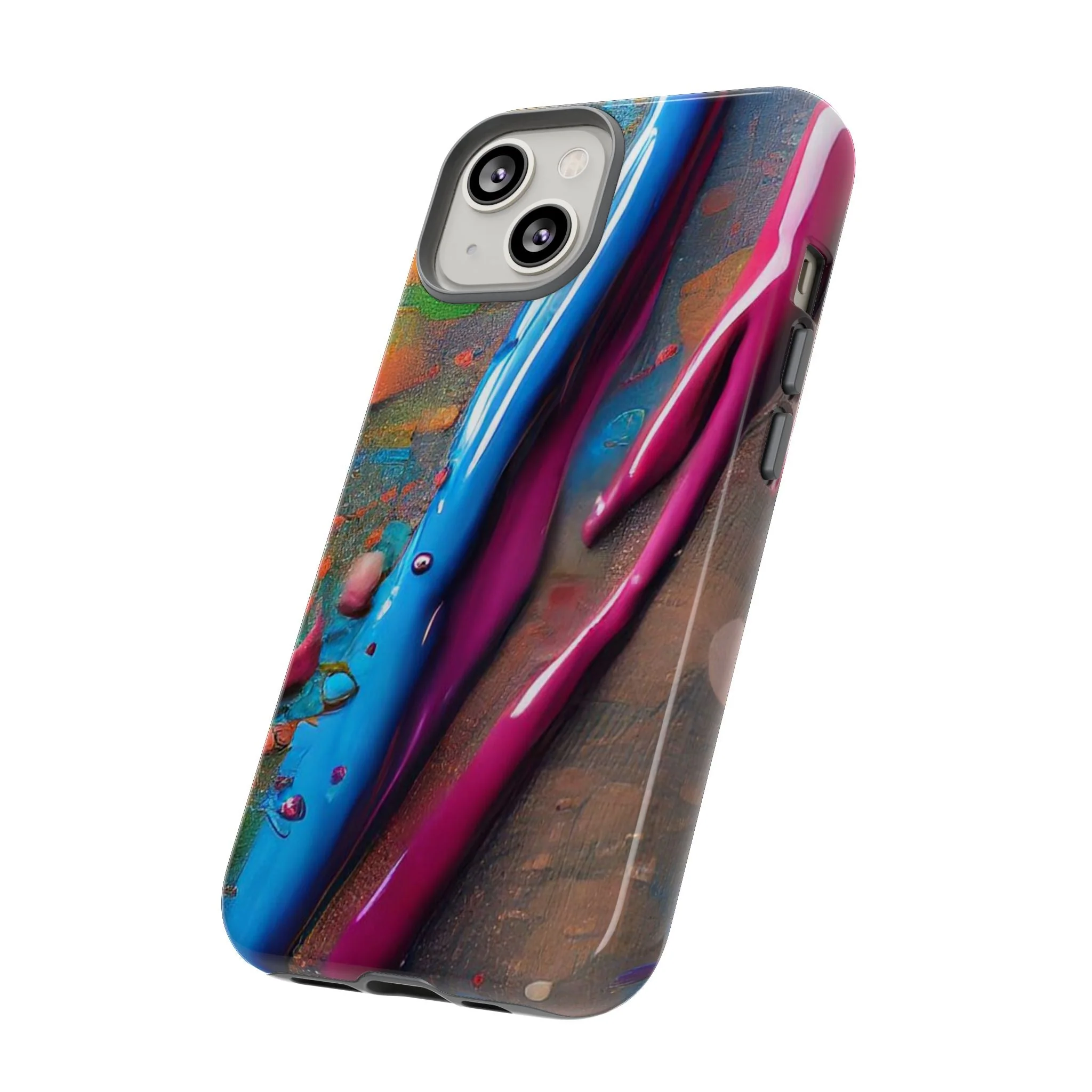 Colorful Artistic Paint Splatter Tough Phone Case - Image 65