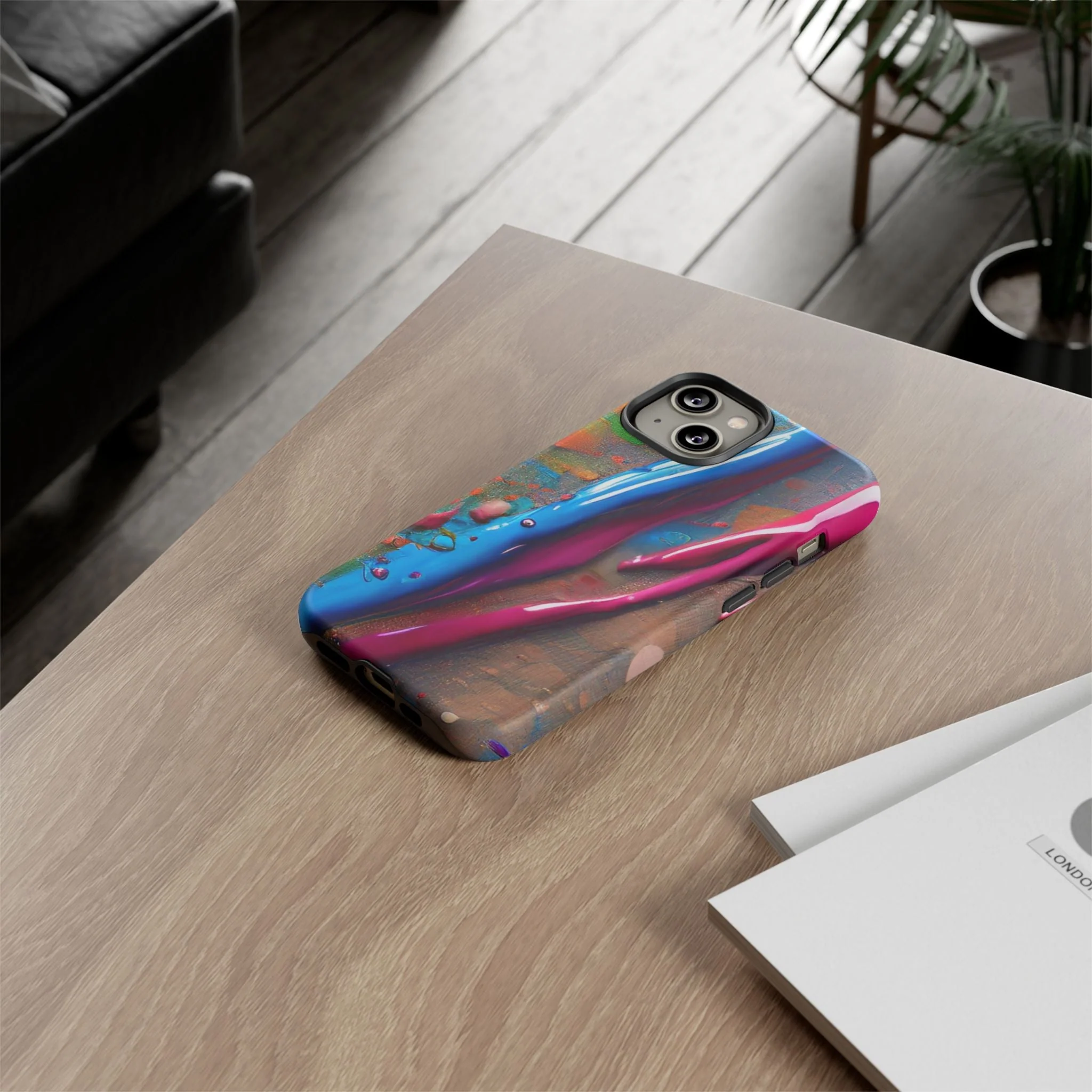 Colorful Artistic Paint Splatter Tough Phone Case - Image 70