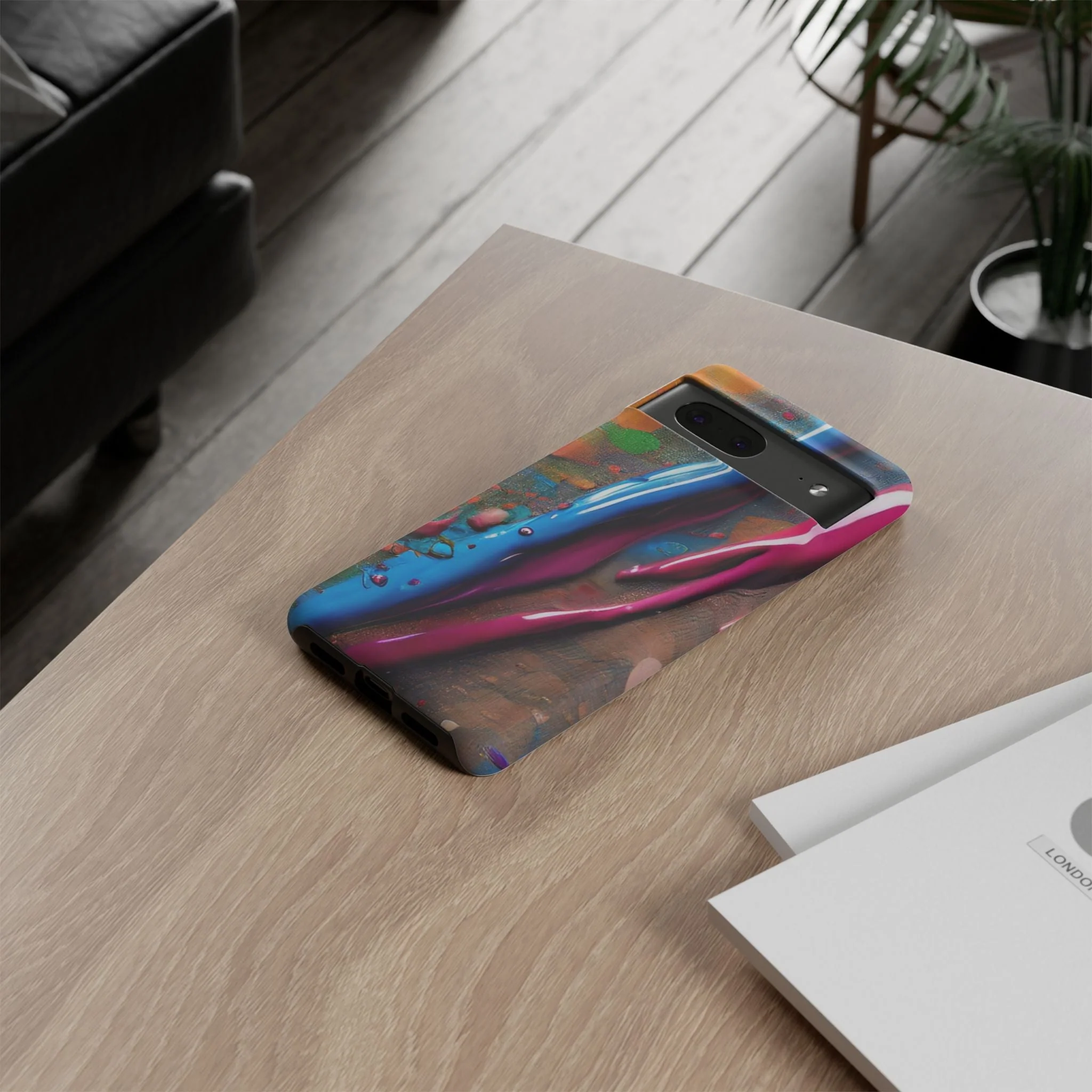 Colorful Artistic Paint Splatter Tough Phone Case - Image 82