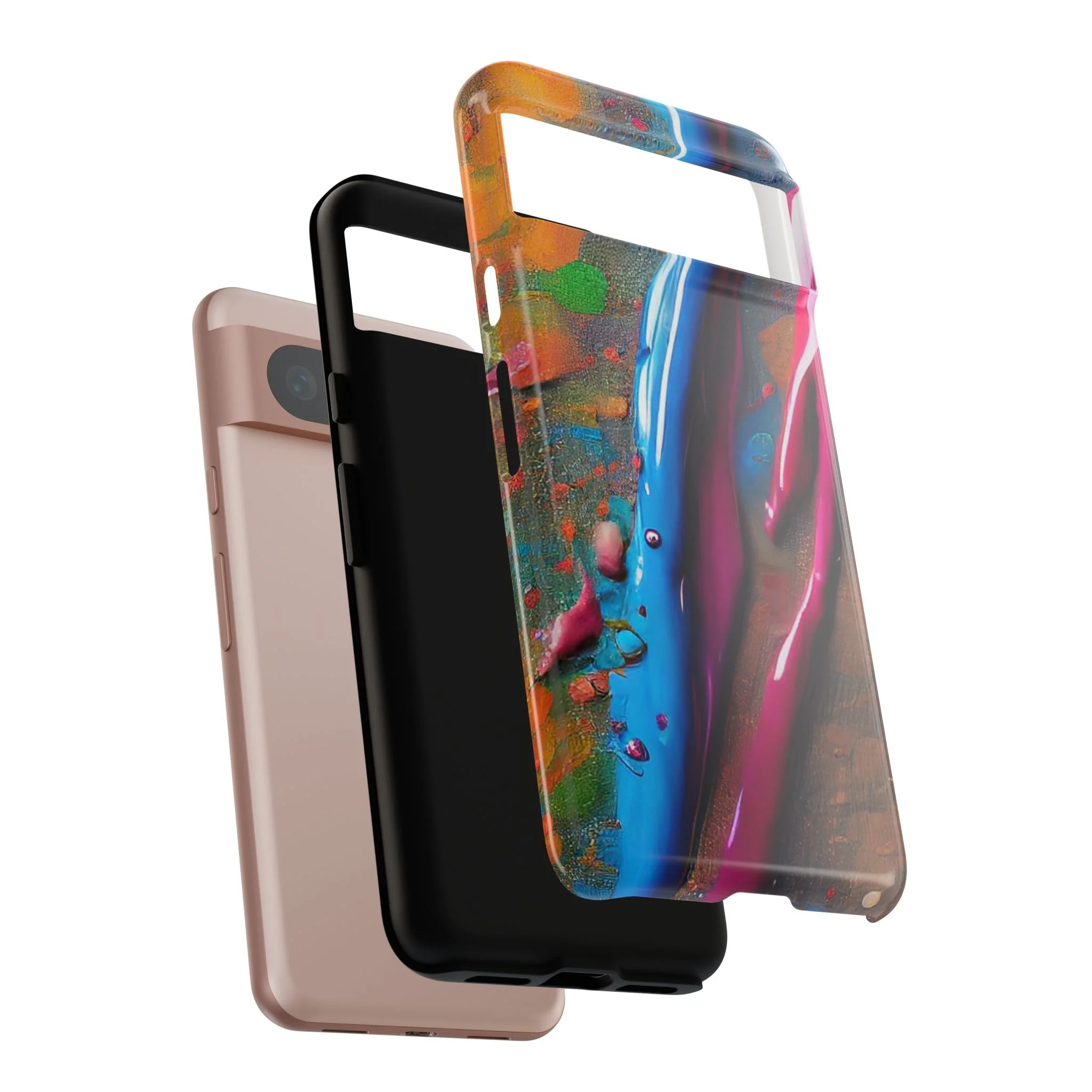 Colorful Artistic Paint Splatter Tough Phone Case - Image 93