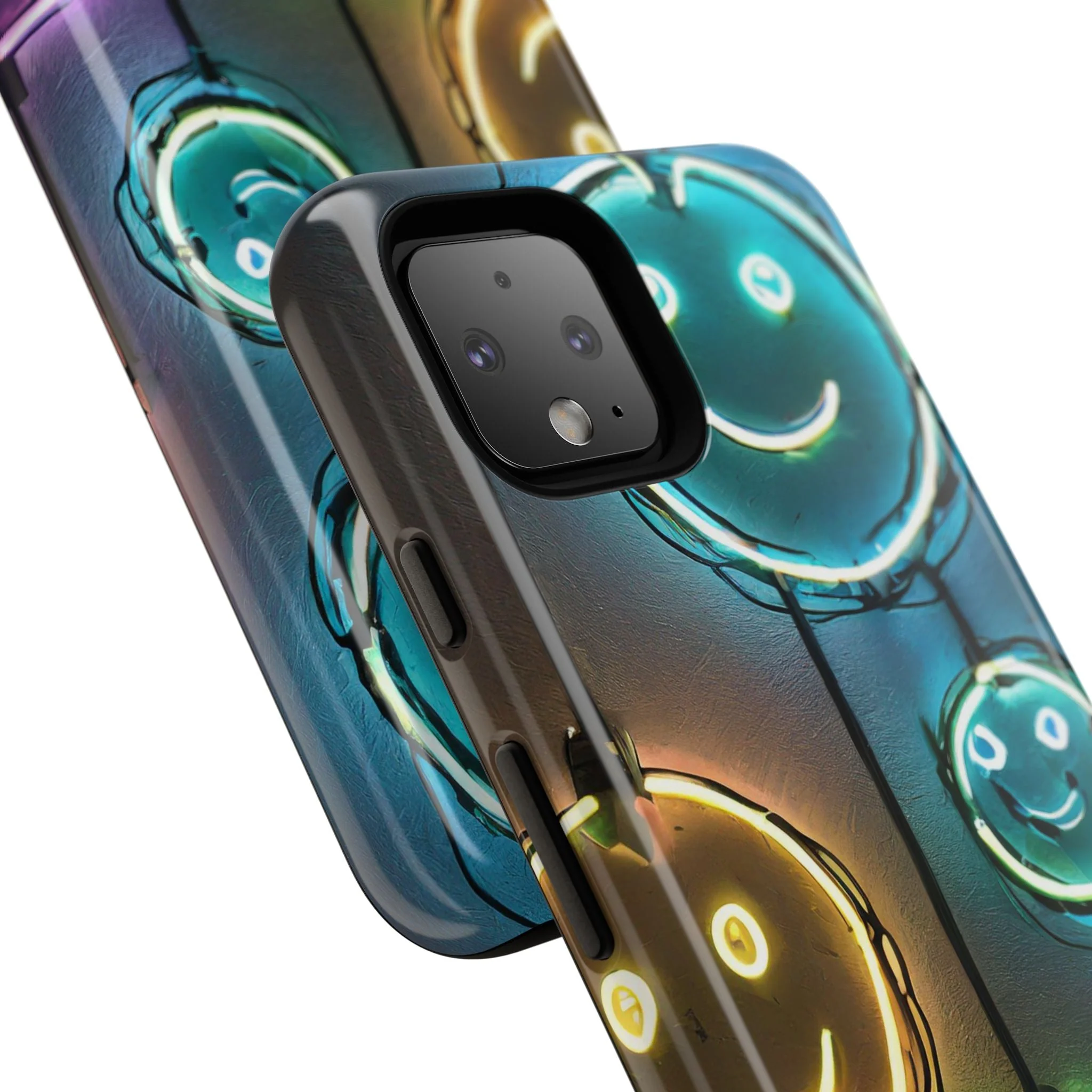 Colorful Neon Smiley Face Phone Case - Tough & Stylish Protection - Image 107