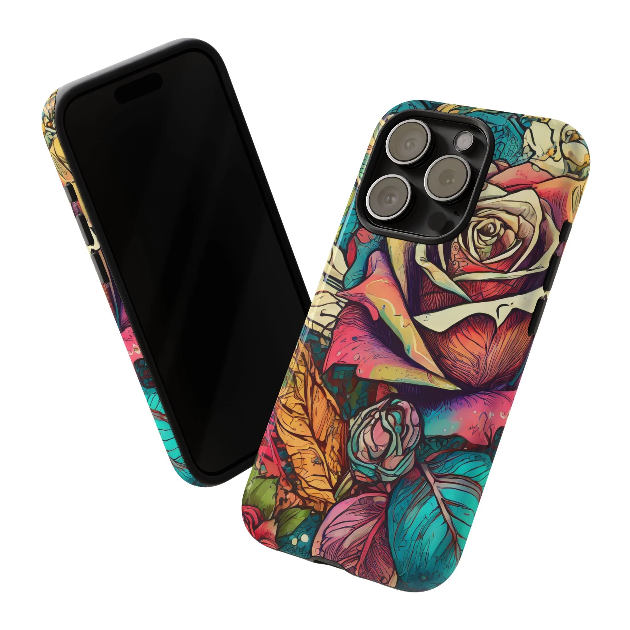 Colorful Roses Tough Phone Case - Image 29