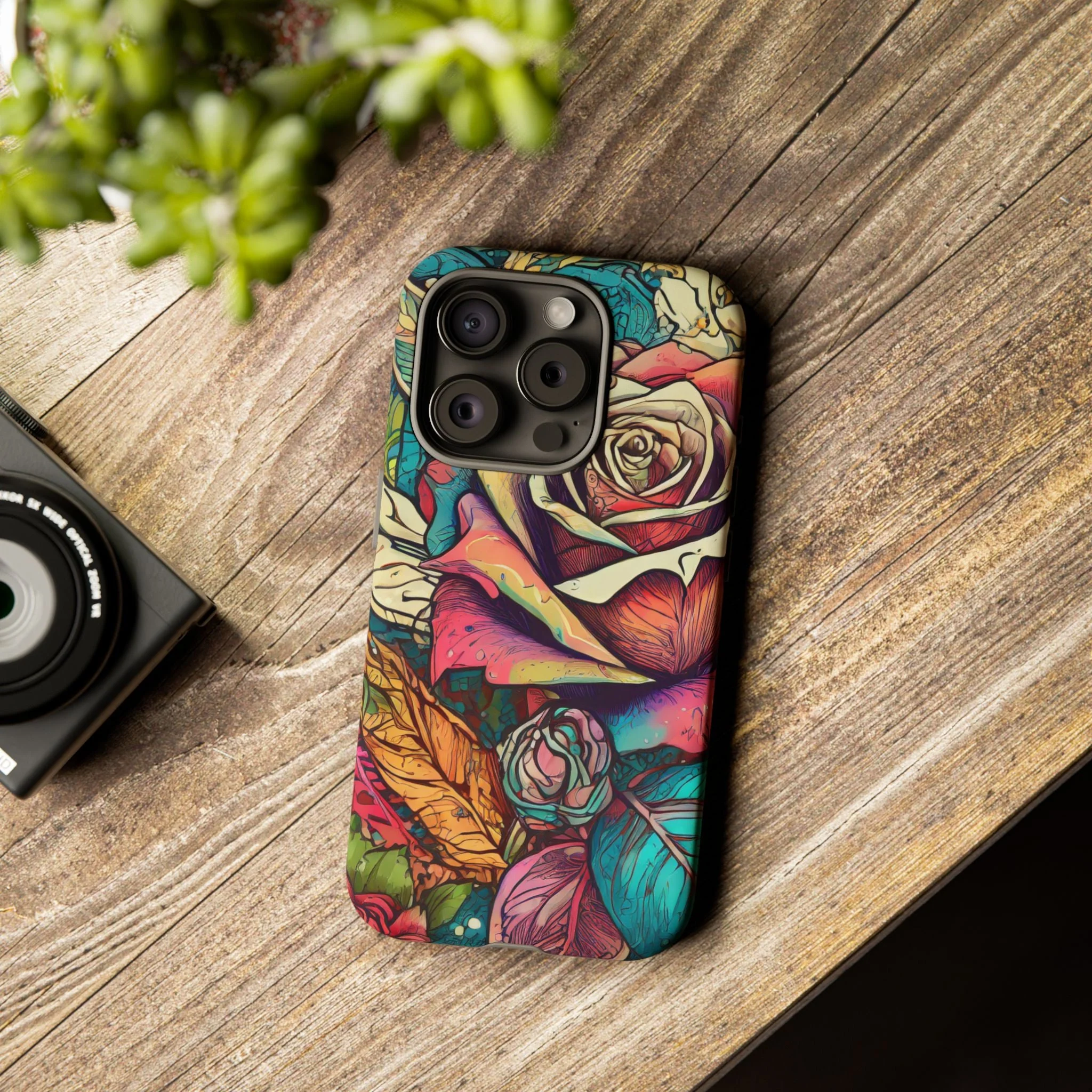 Colorful Roses Tough Phone Case - Image 32
