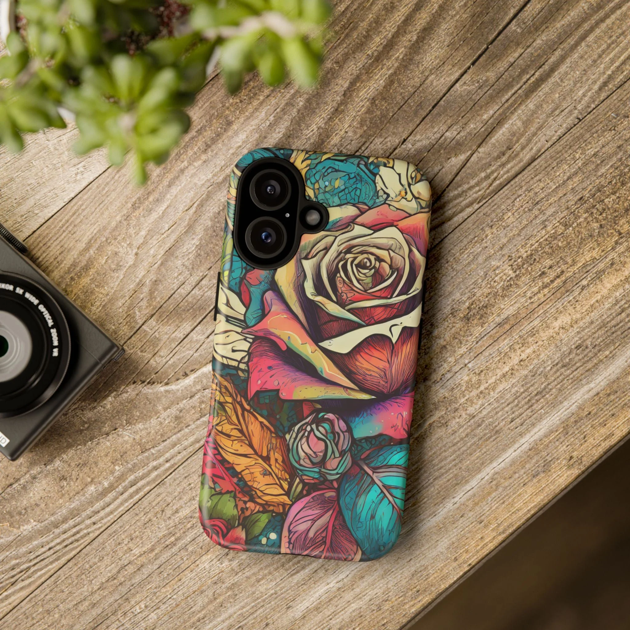 Colorful Roses Tough Phone Case - Image 38