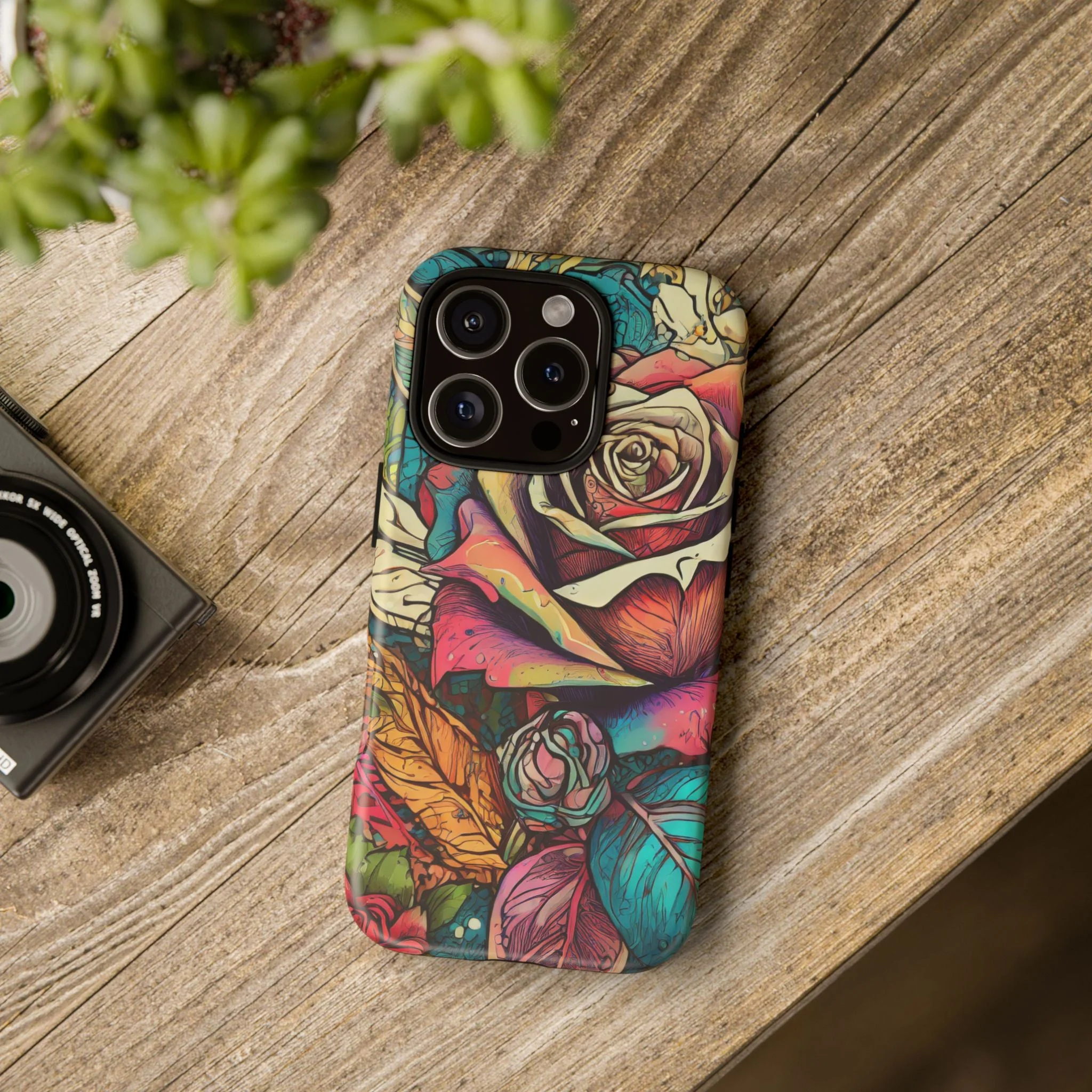 Colorful Roses Tough Phone Case - Image 44