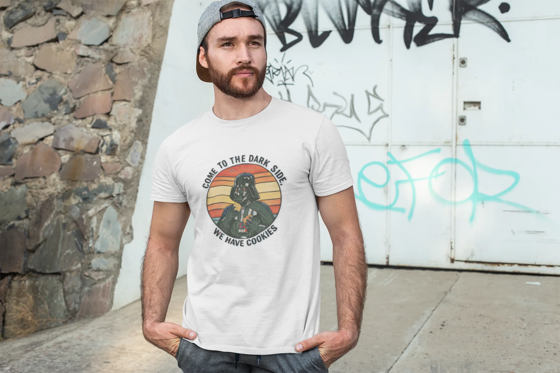 Come to The Dark Side Darth Vader Cookie Graphic Tee - Image 2