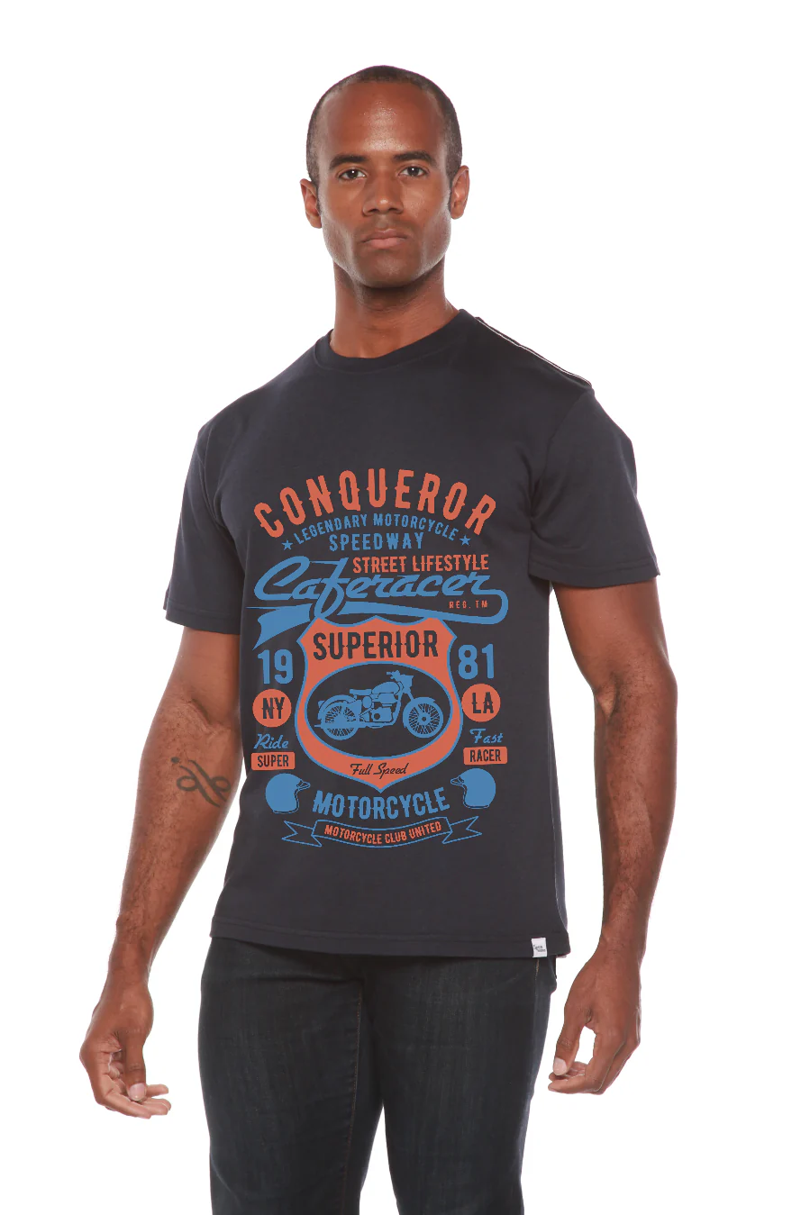 Conqueror Speedway Men's Bamboo Viscose/Organic Cotton Short Sleeve Graphic T-Shirt - Image 6