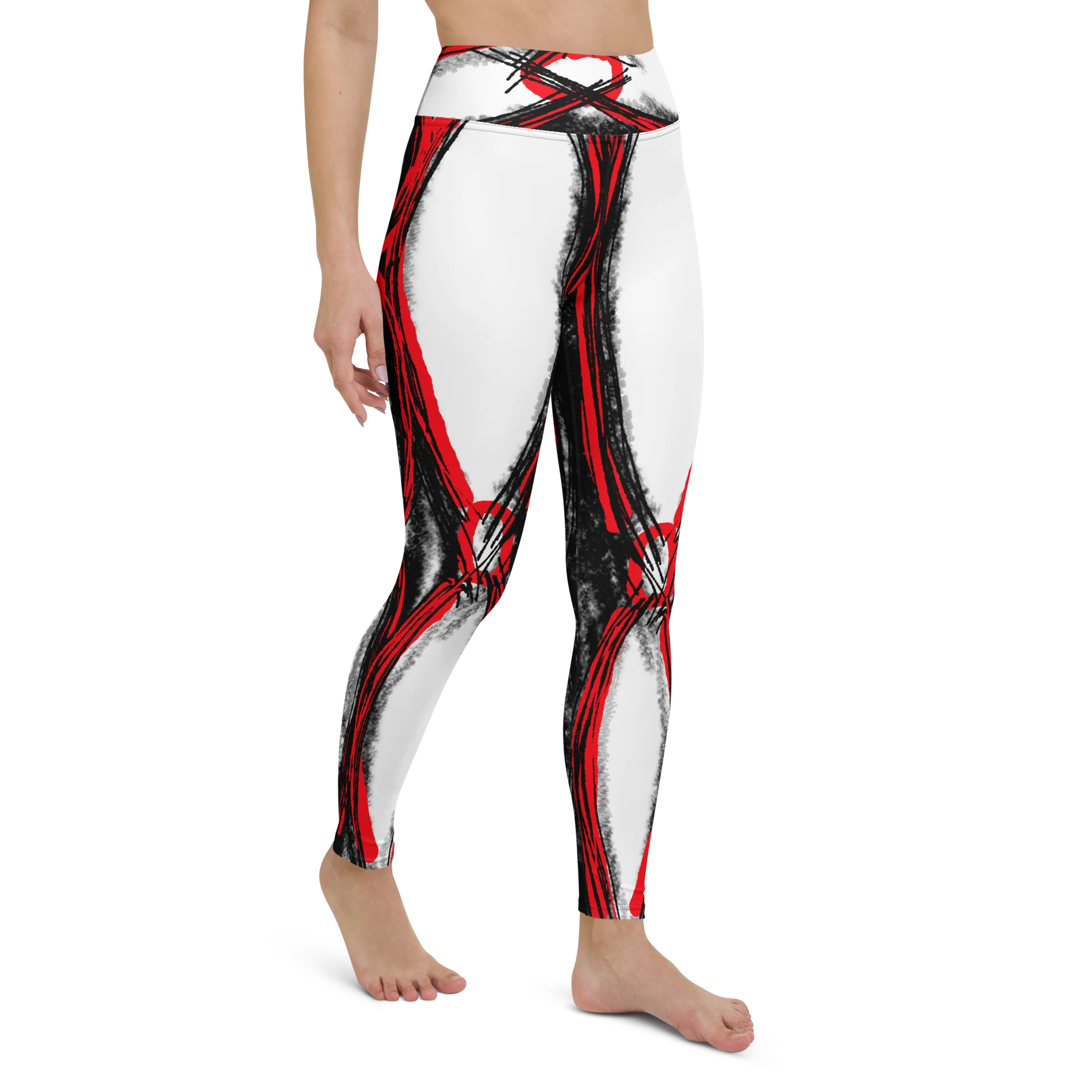 Contour Shapewear Red High Waisted Leggings - Image 3