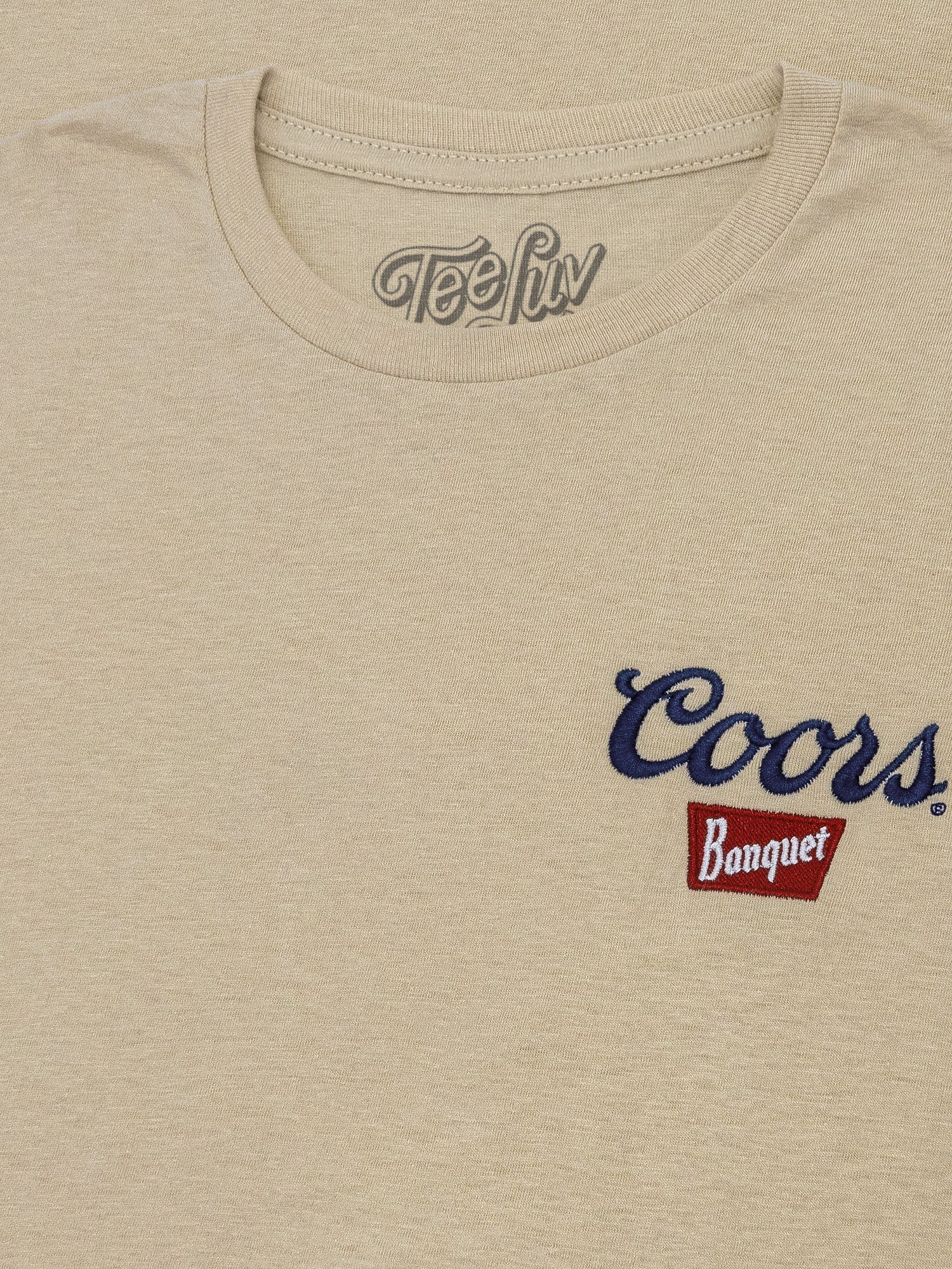 Coors Banquet Embroidered Left Chest Logo T-Shirt - Sand - Image 2