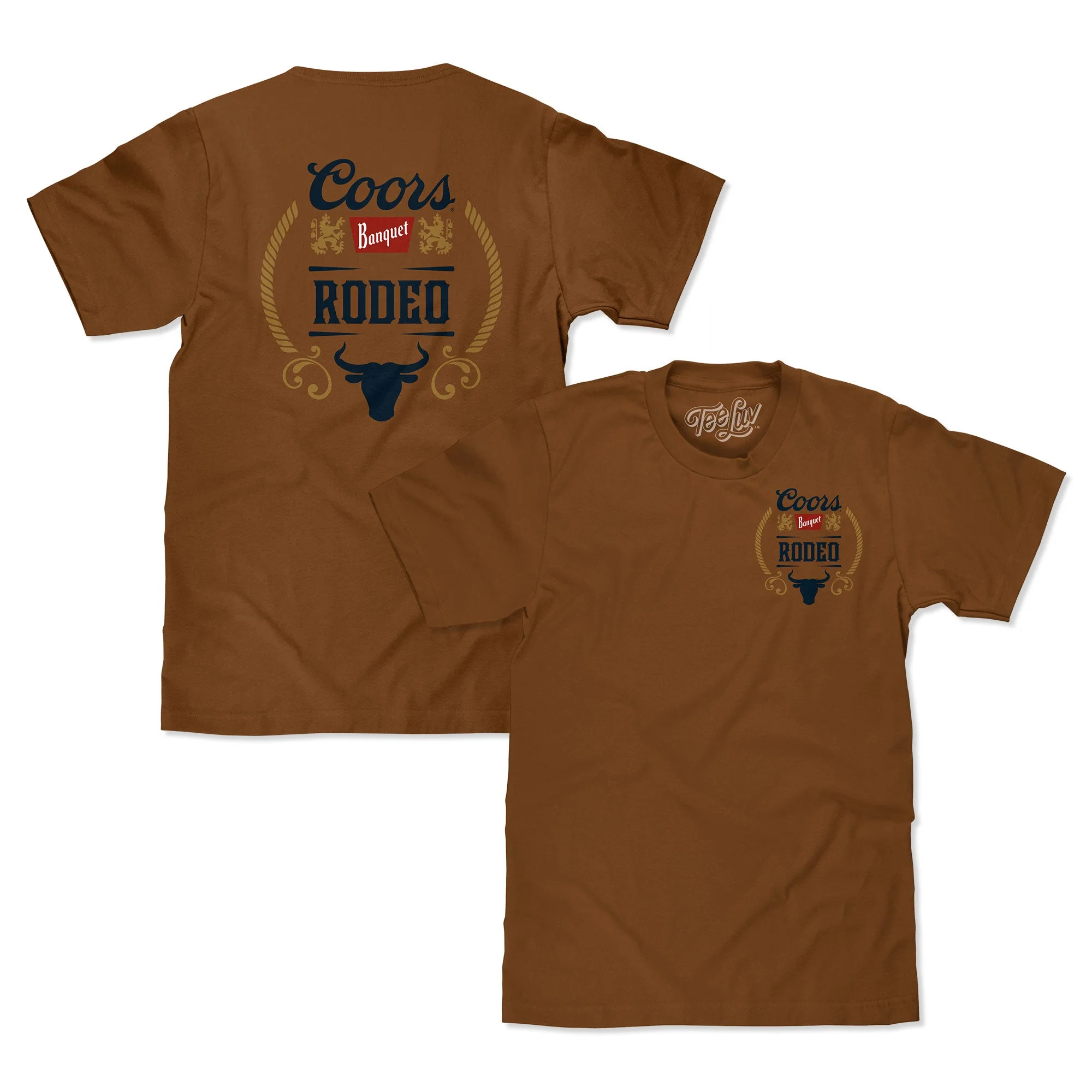 Coors Banquet Rodeo Bull Beer Front and Back T-Shirt - Image 4