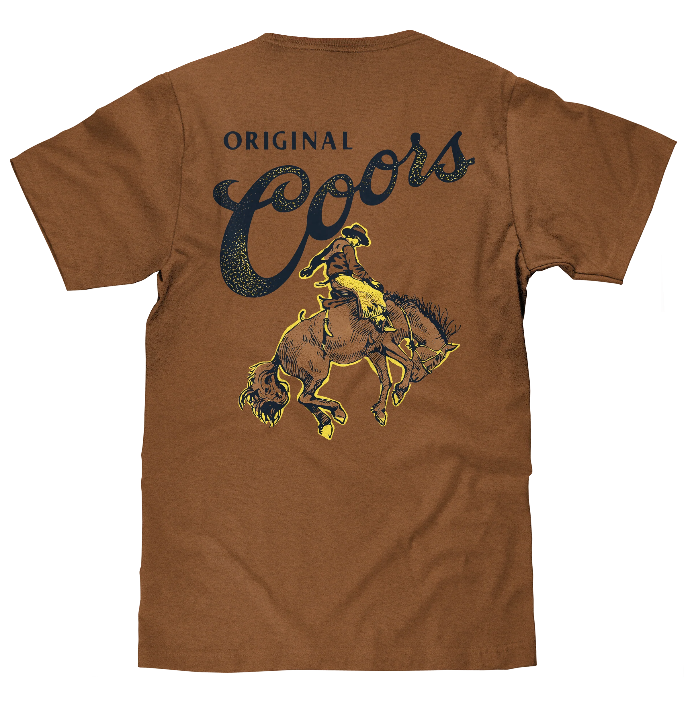 Coors Original Rodeo Cowboy Front/Back T-Shirt - Brown Sugar - Image 2