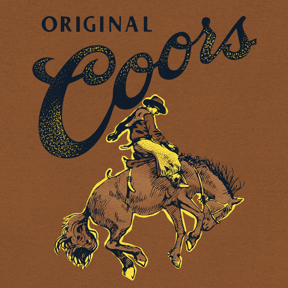 Coors Original Rodeo Cowboy Front/Back T-Shirt - Brown Sugar - Image 5