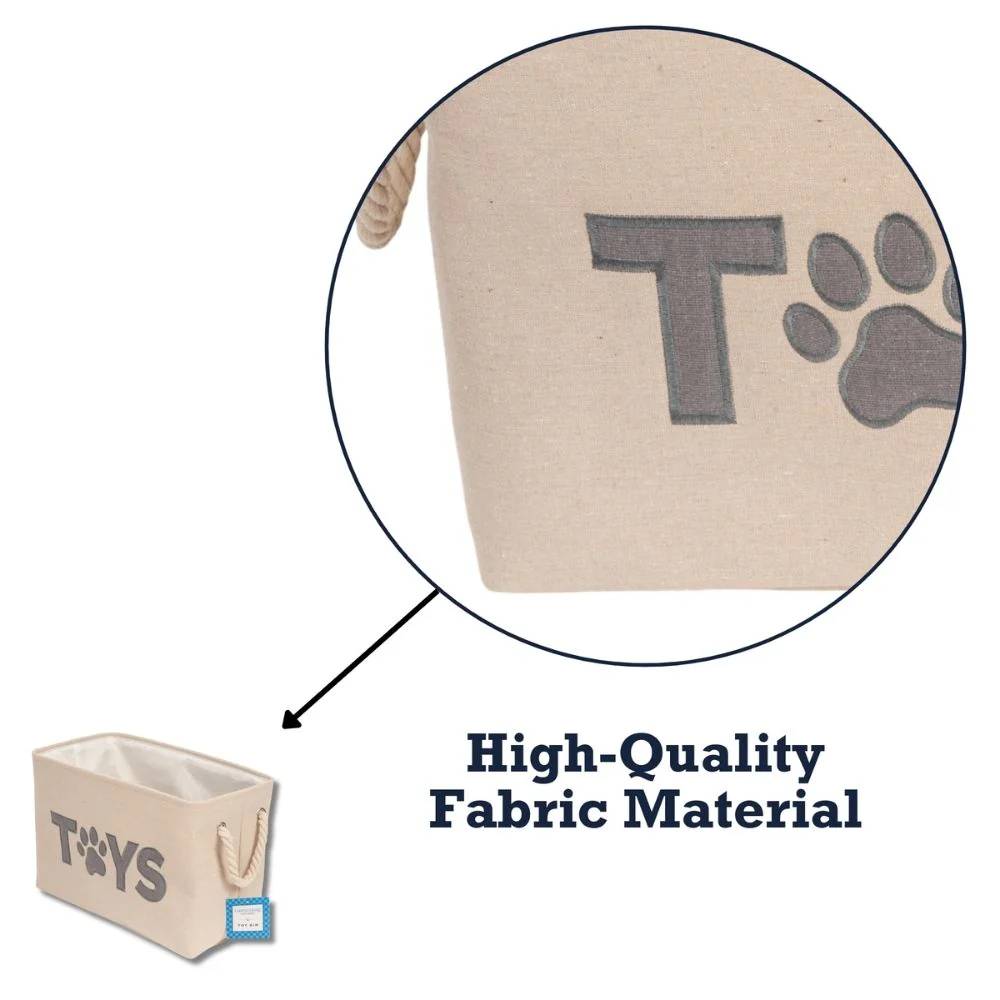 Country Living Foldable Fabric Dog Toy Storage Bin - Convenient Organizer for Pet Accessories - Image 9
