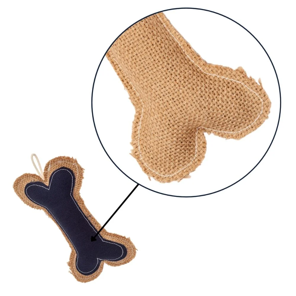 Country Living Jean Leather-Jute Bone Pillow Dog Chew Toy β Durable, Safe and Non-Toxic - Image 6
