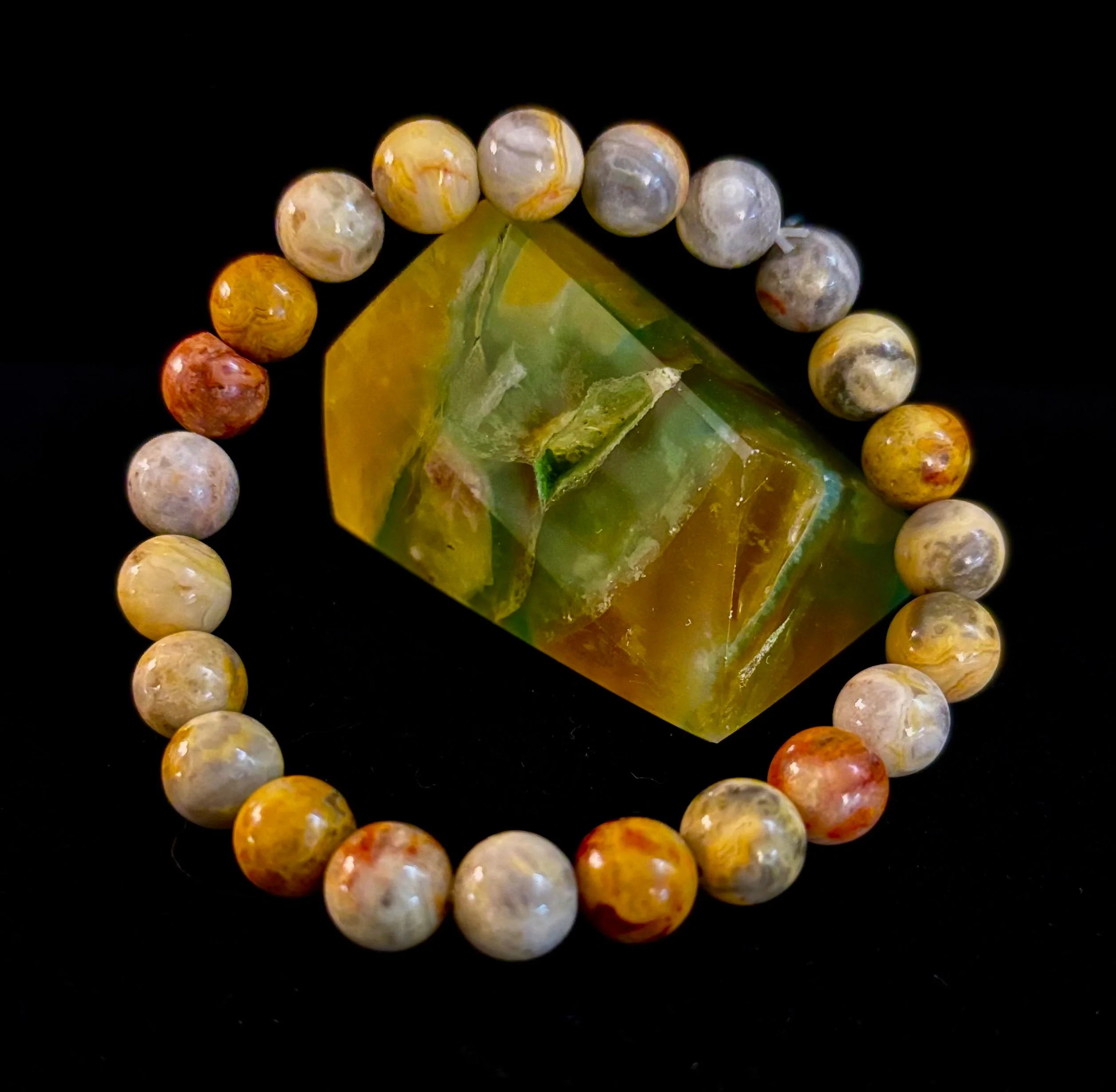 Crazy Lace Jasper Bracelet – 8mm Beads for Joy, Laughter, Support (Medium Wrists) - Image 7