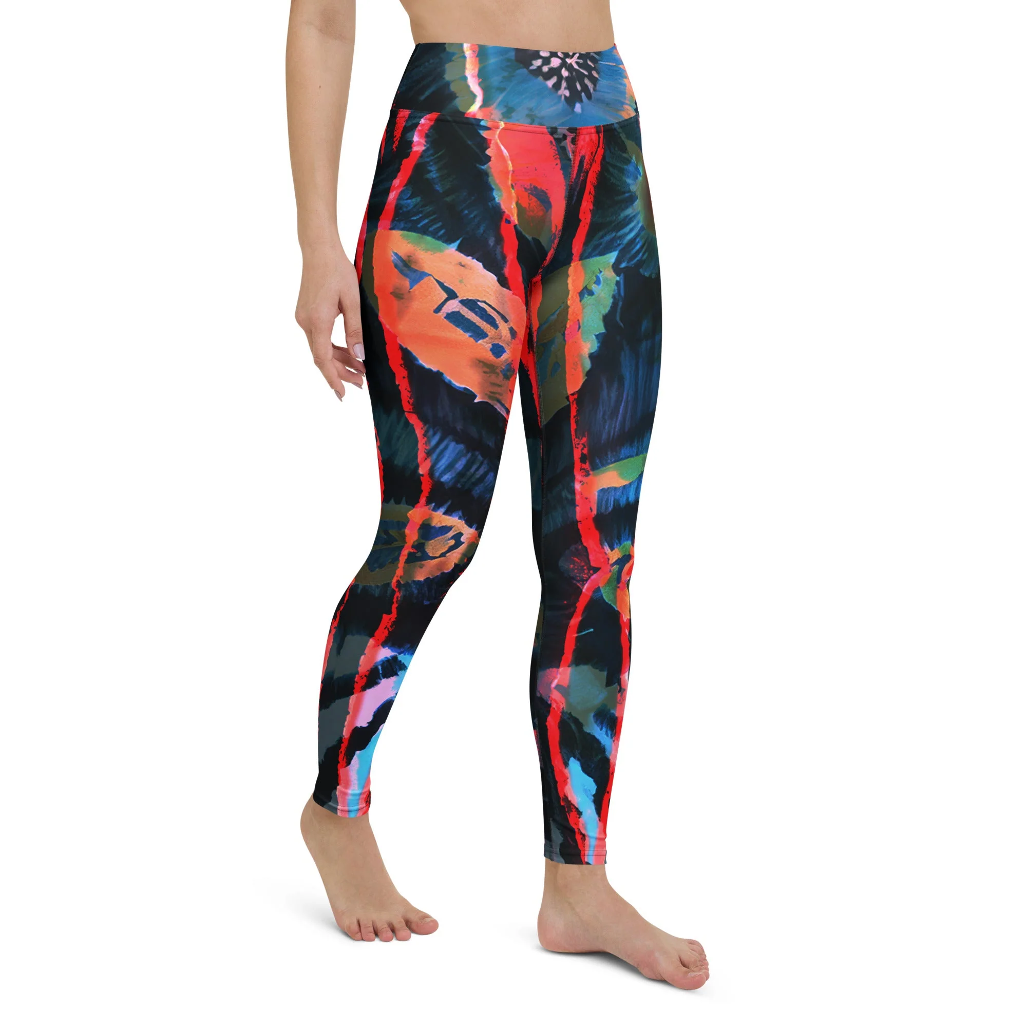 Crimson Contour Petal High Waist Leggings - Image 8