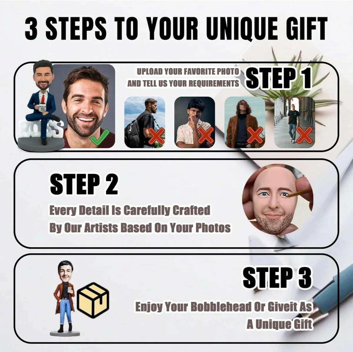 Custom chef bobblehead personalized cartoon doll figurine - Image 4