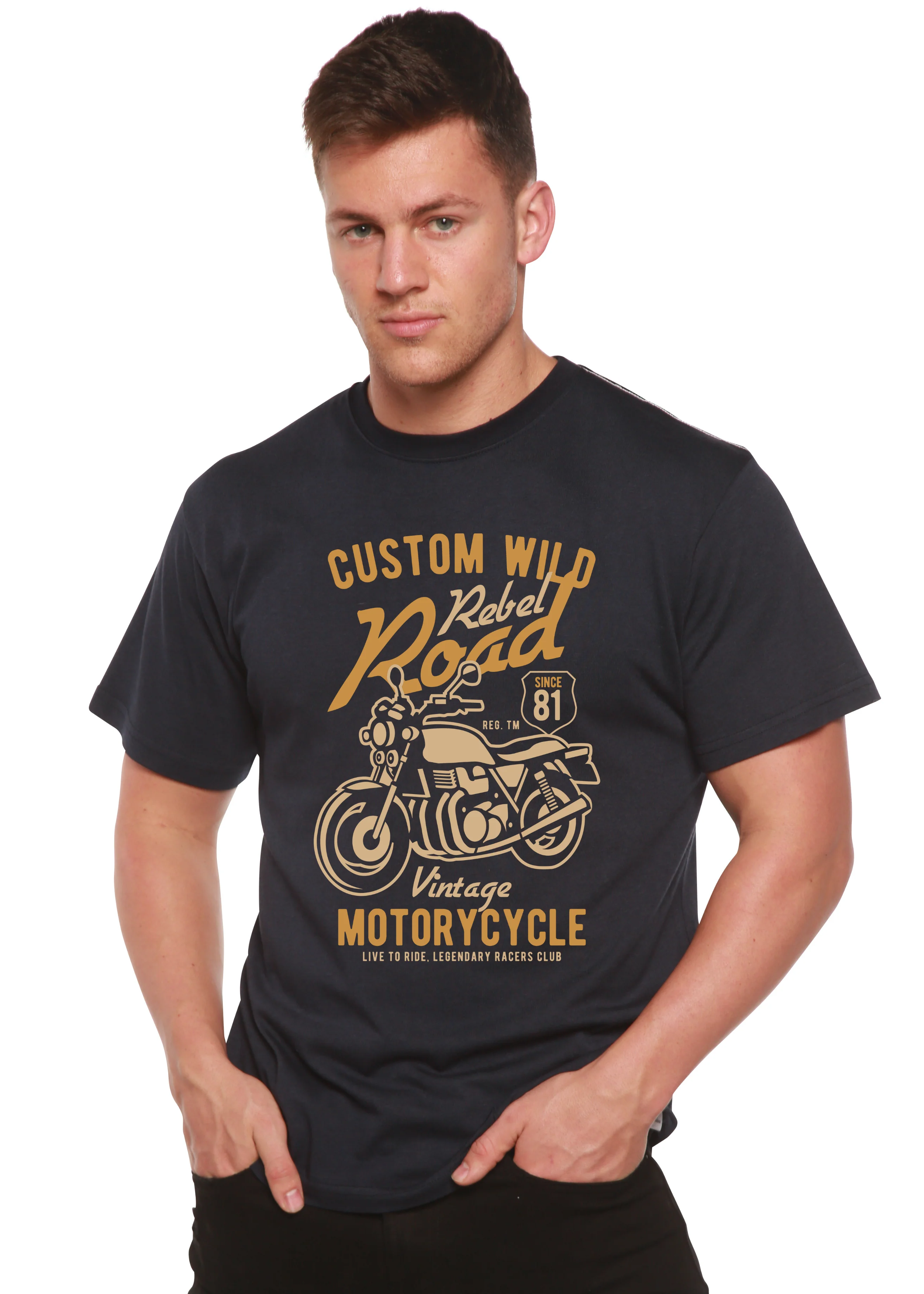 Custom Wild Men's Bamboo Viscose/Organic Cotton Short Sleeve Graphic T-Shirt - Image 2