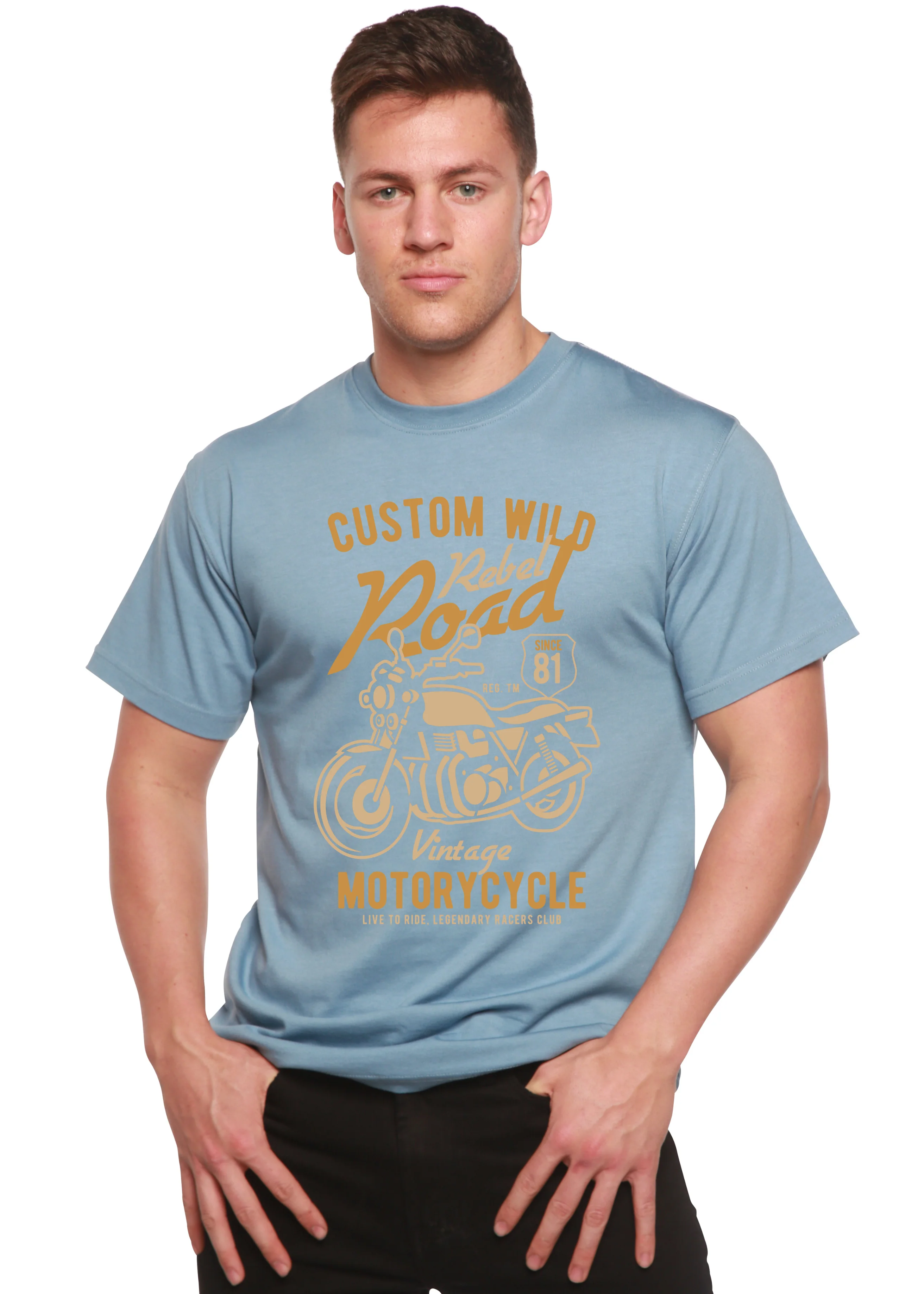Custom Wild Men's Bamboo Viscose/Organic Cotton Short Sleeve Graphic T-Shirt - Image 5
