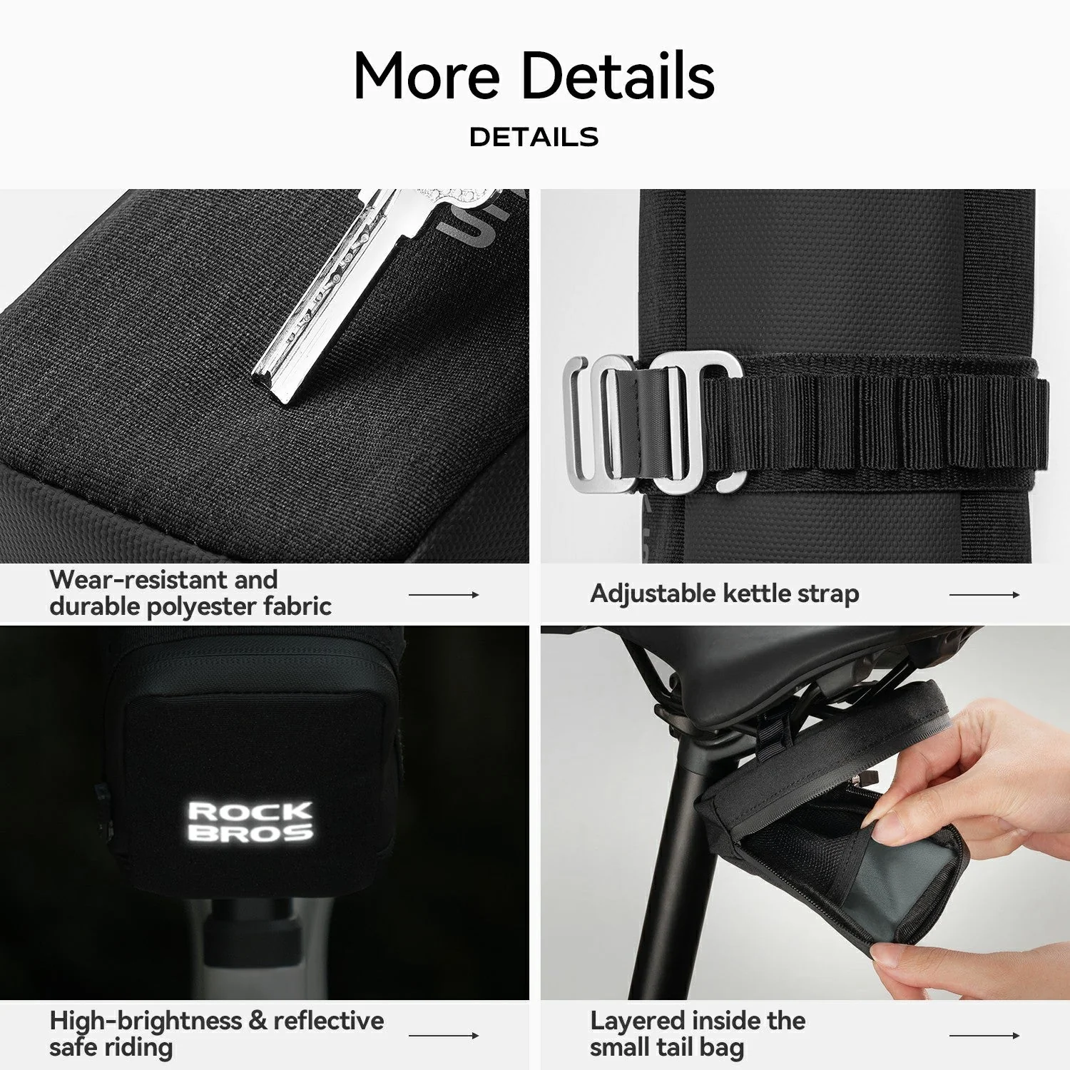 Cycling Two-in-one Bicycle Kettle Tail Bag - Image 10