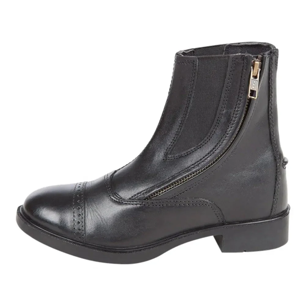 Daisy Clipper Children's Side Zipper Premium Leather Paddock Boots Horse Riding Boots, Black - Image 2