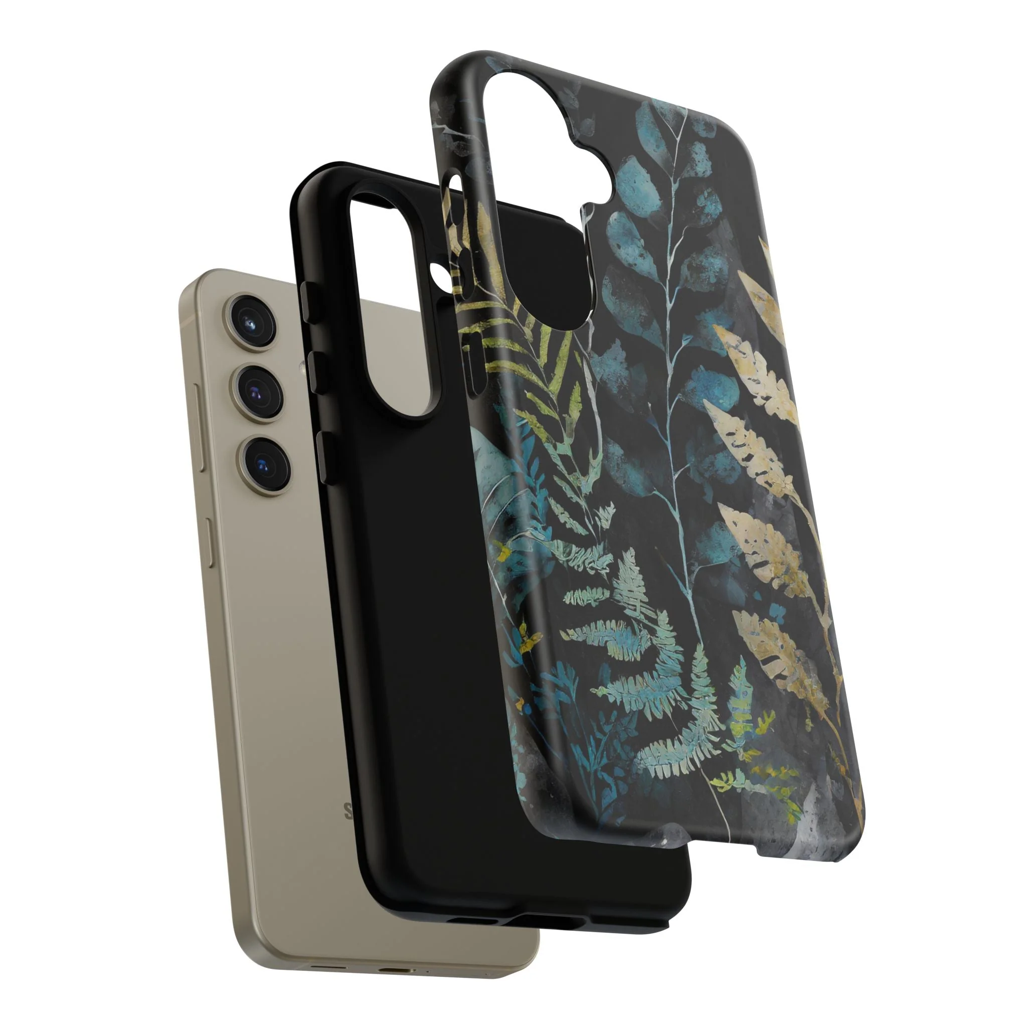Dark Floral Tough Phone Case - Image 92