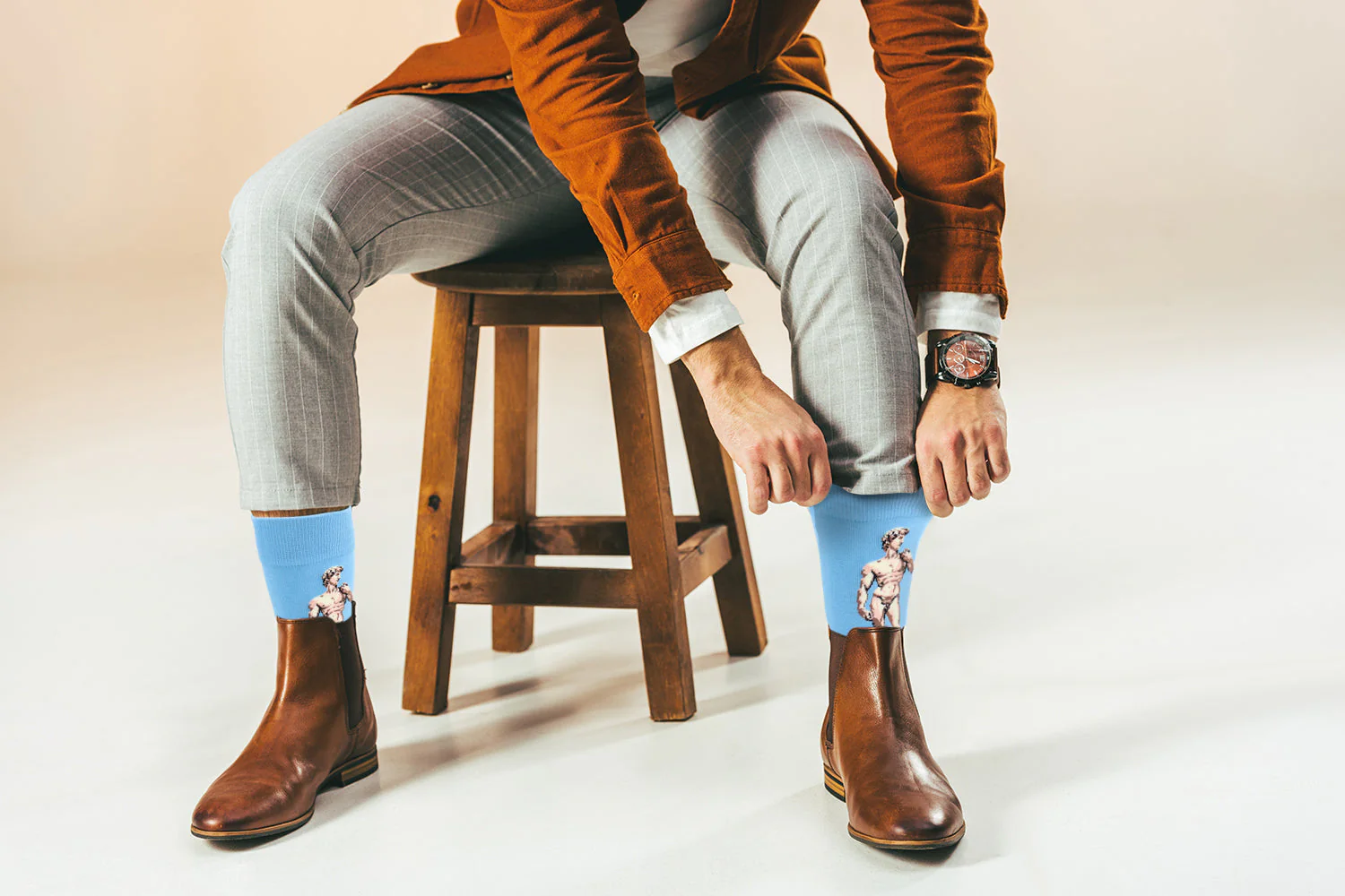 David (Michelangelo) Socks - Comfy Cotton for Men & Women - Image 3