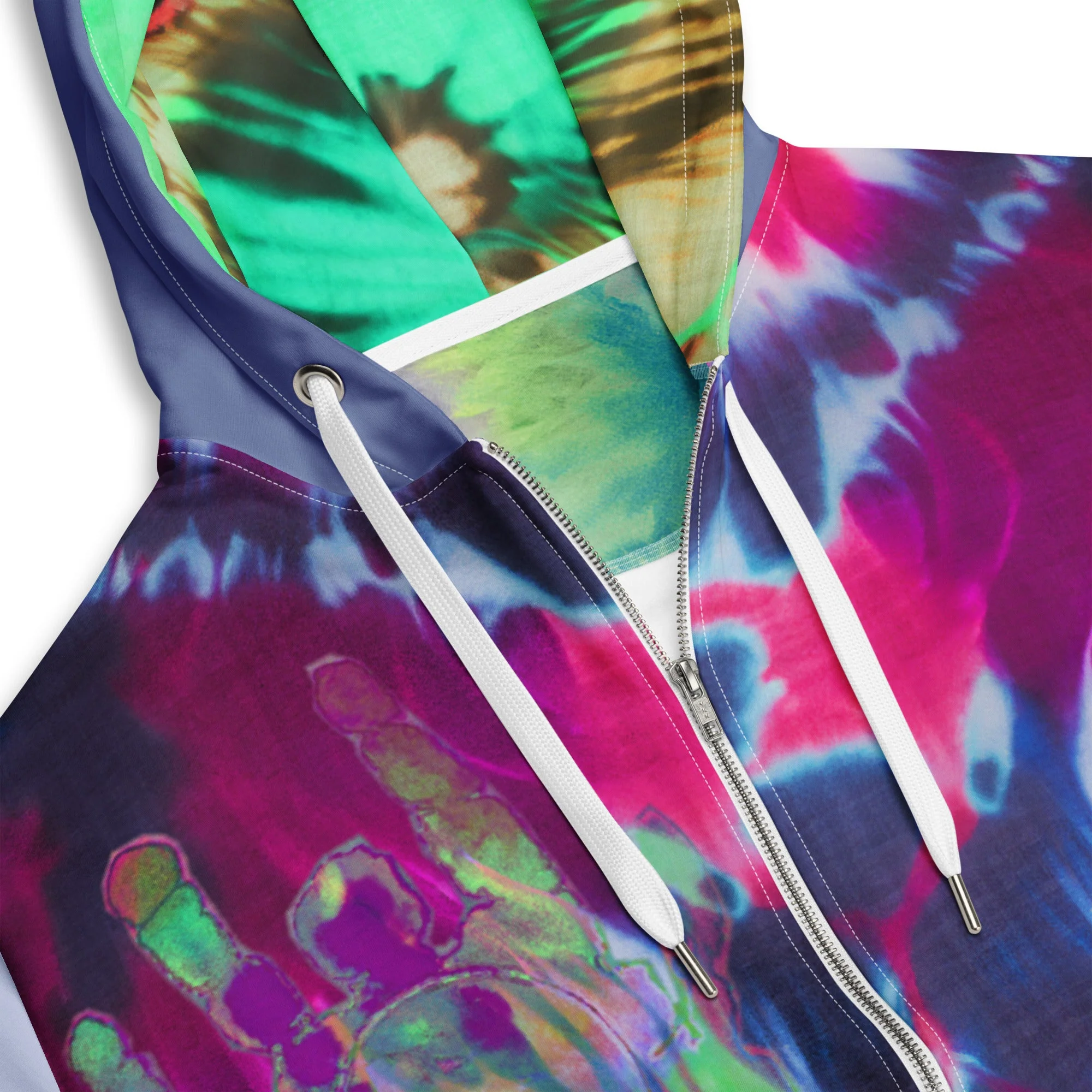 Deadhead Shibori Unisex zip hoodie - Image 6