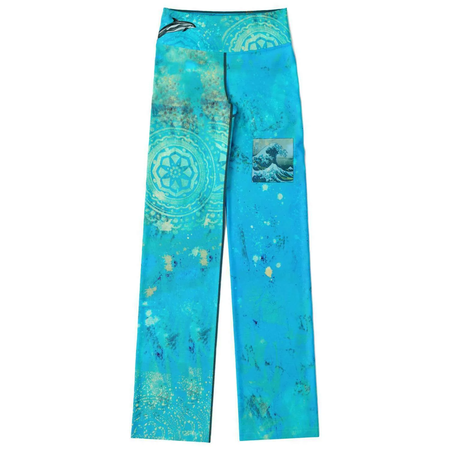 Deep Ocean High Waist Flare Leggings - Image 6