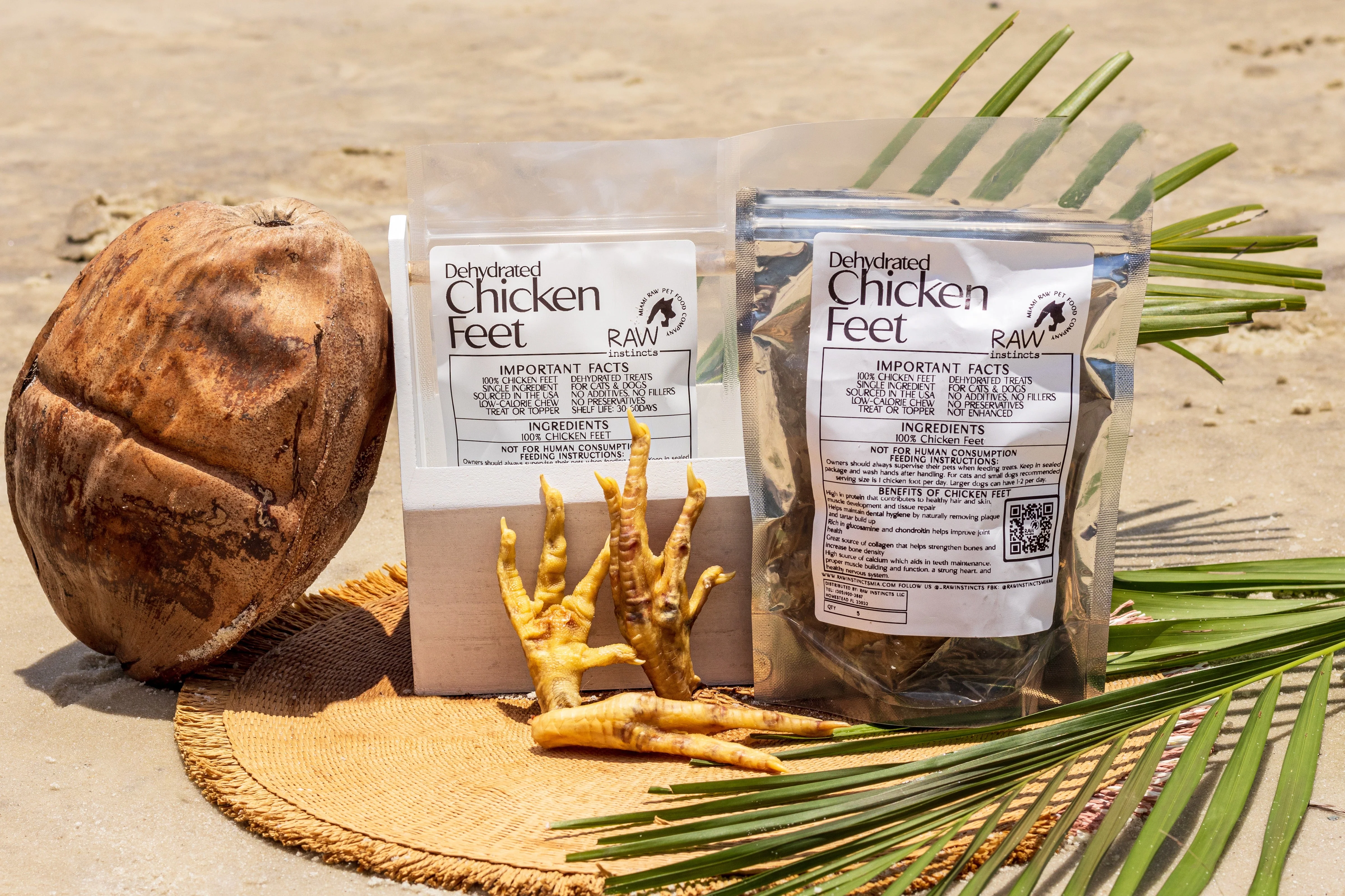 Dehydrated Chicken Feet β 5ct | Raw Instincts | Natural Chew for Cats & Dogs
