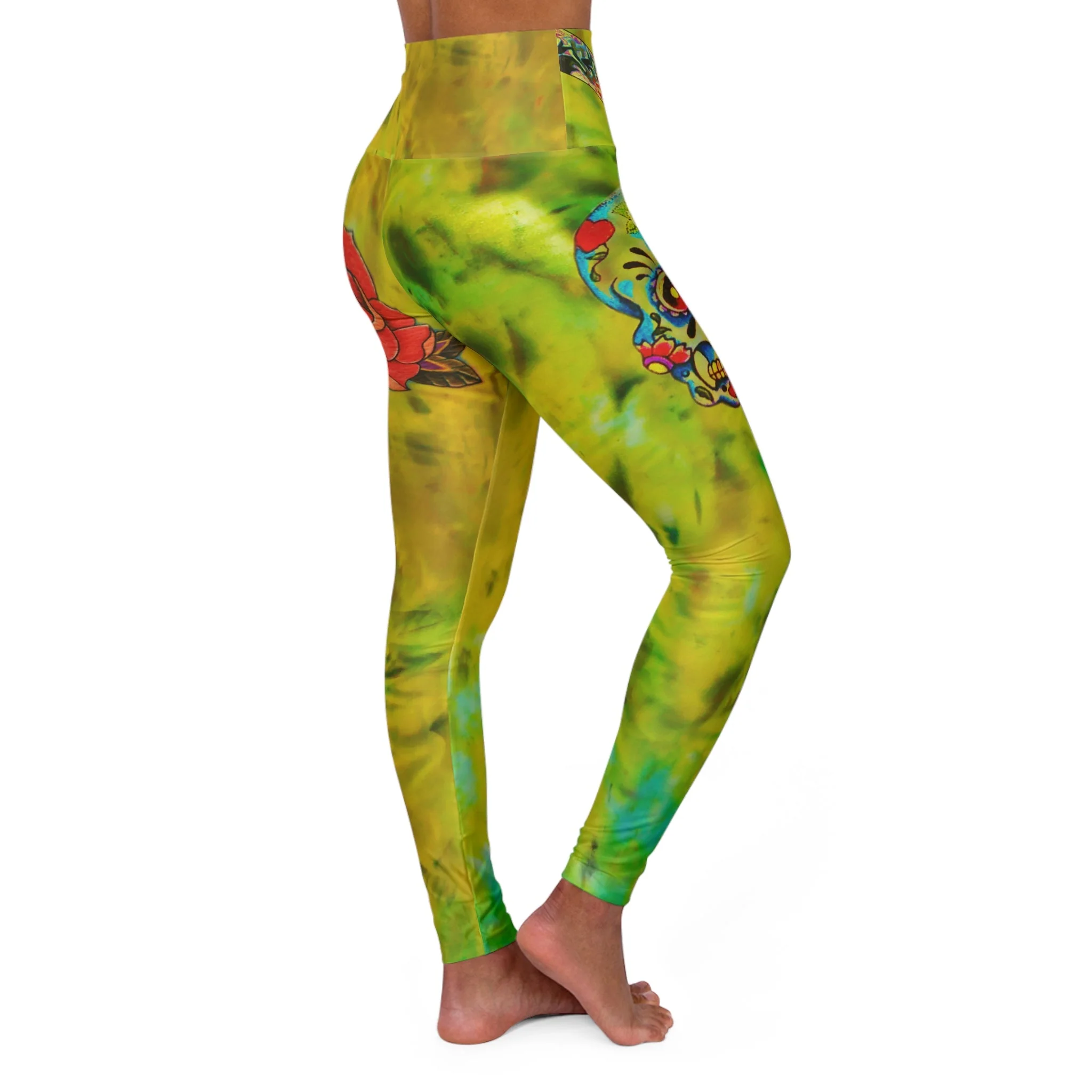 Dia De Muertos Yoga Leggings - Image 8