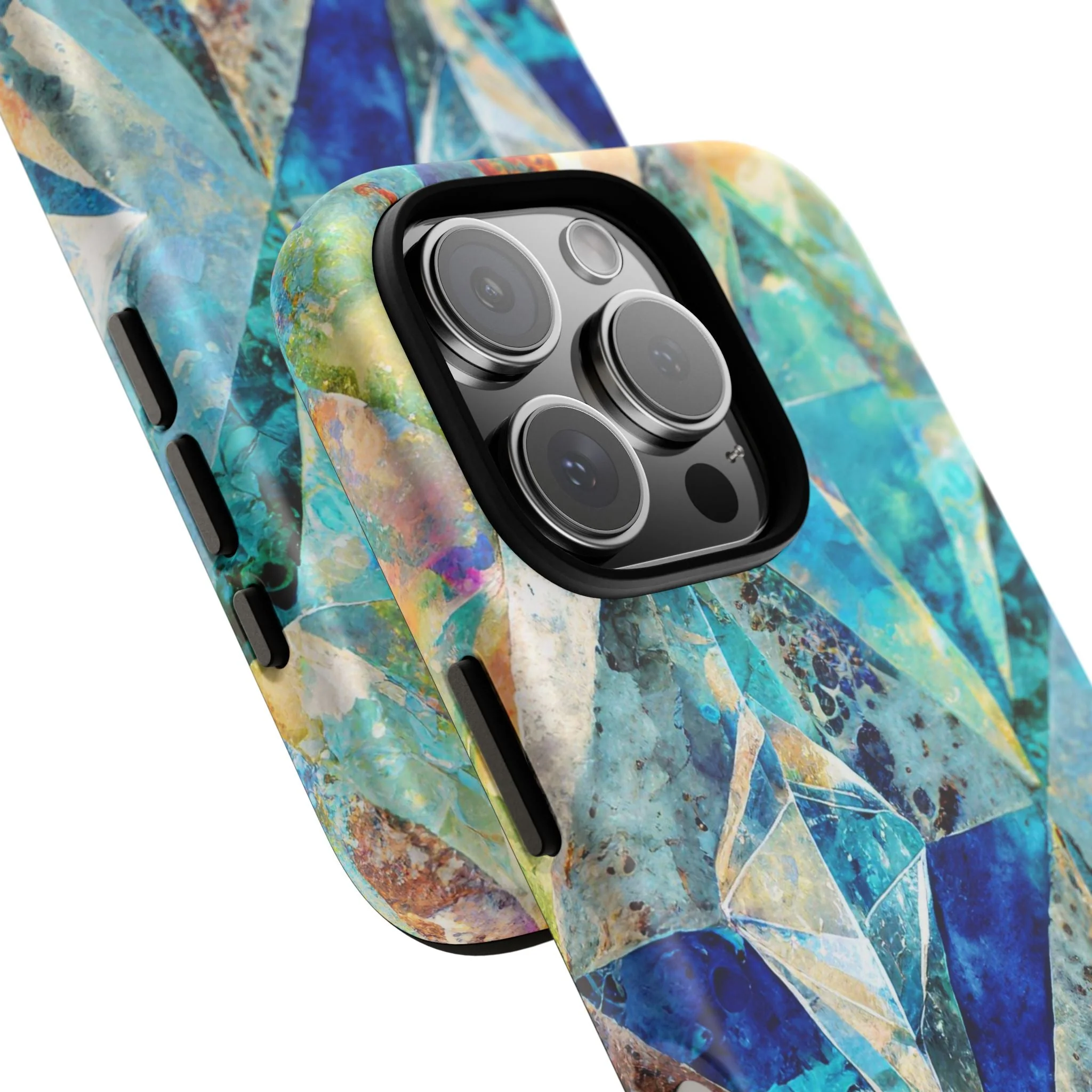 Diamond Blue Abstract Tough Phone Case - Image 102