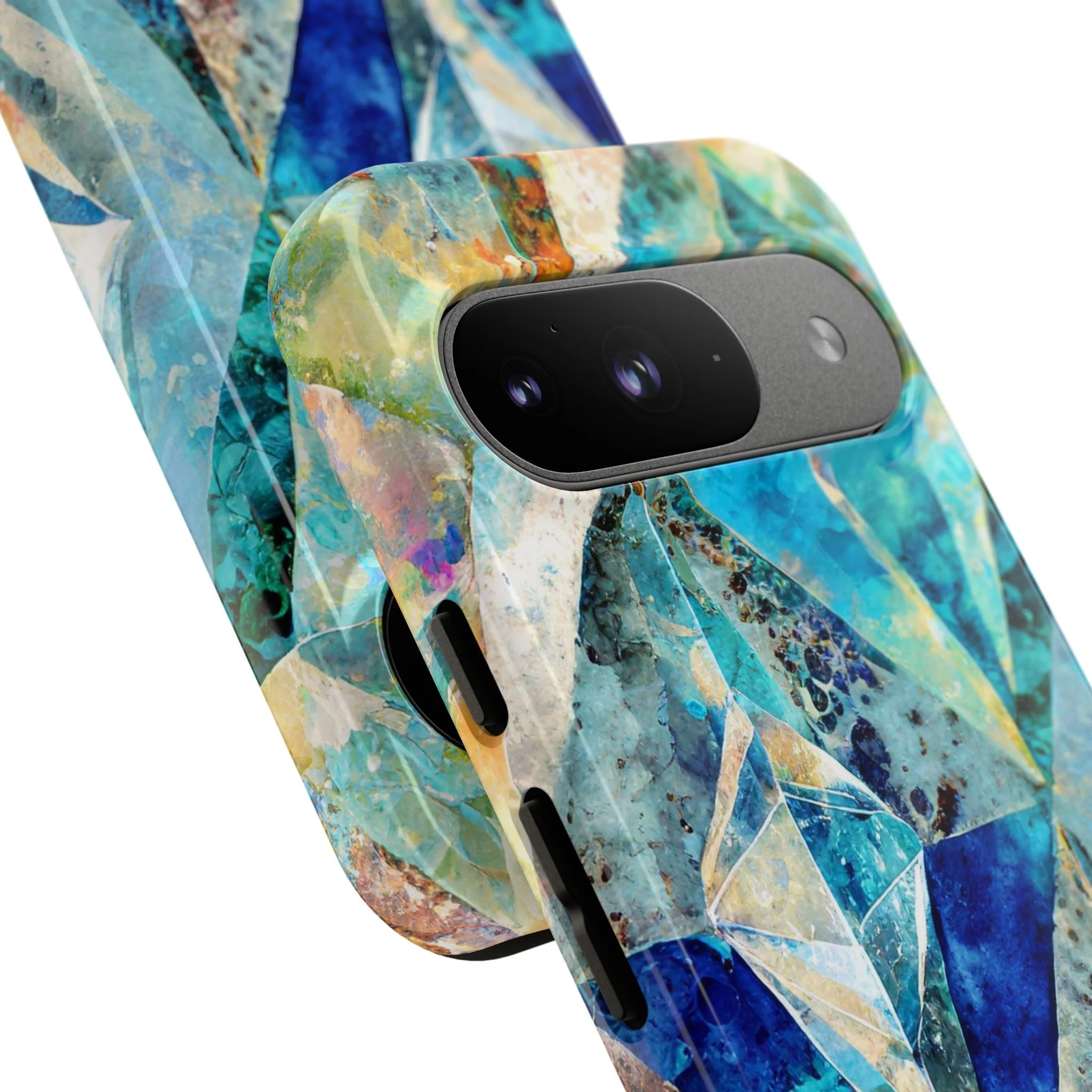 Diamond Blue Abstract Tough Phone Case - Image 105